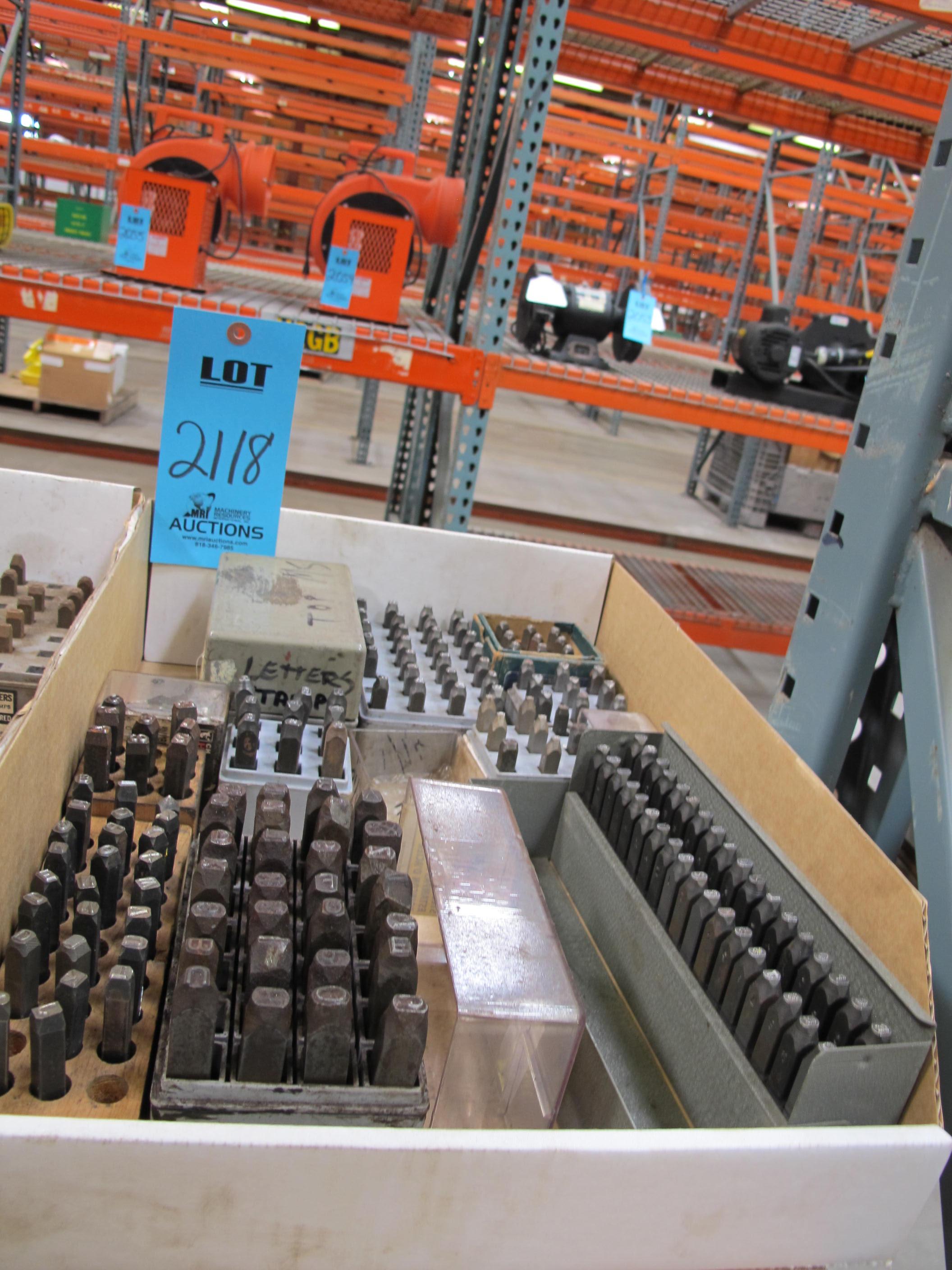 (9) PARTIAL STEEL STAMP SETS, VARIED SIZES-2118