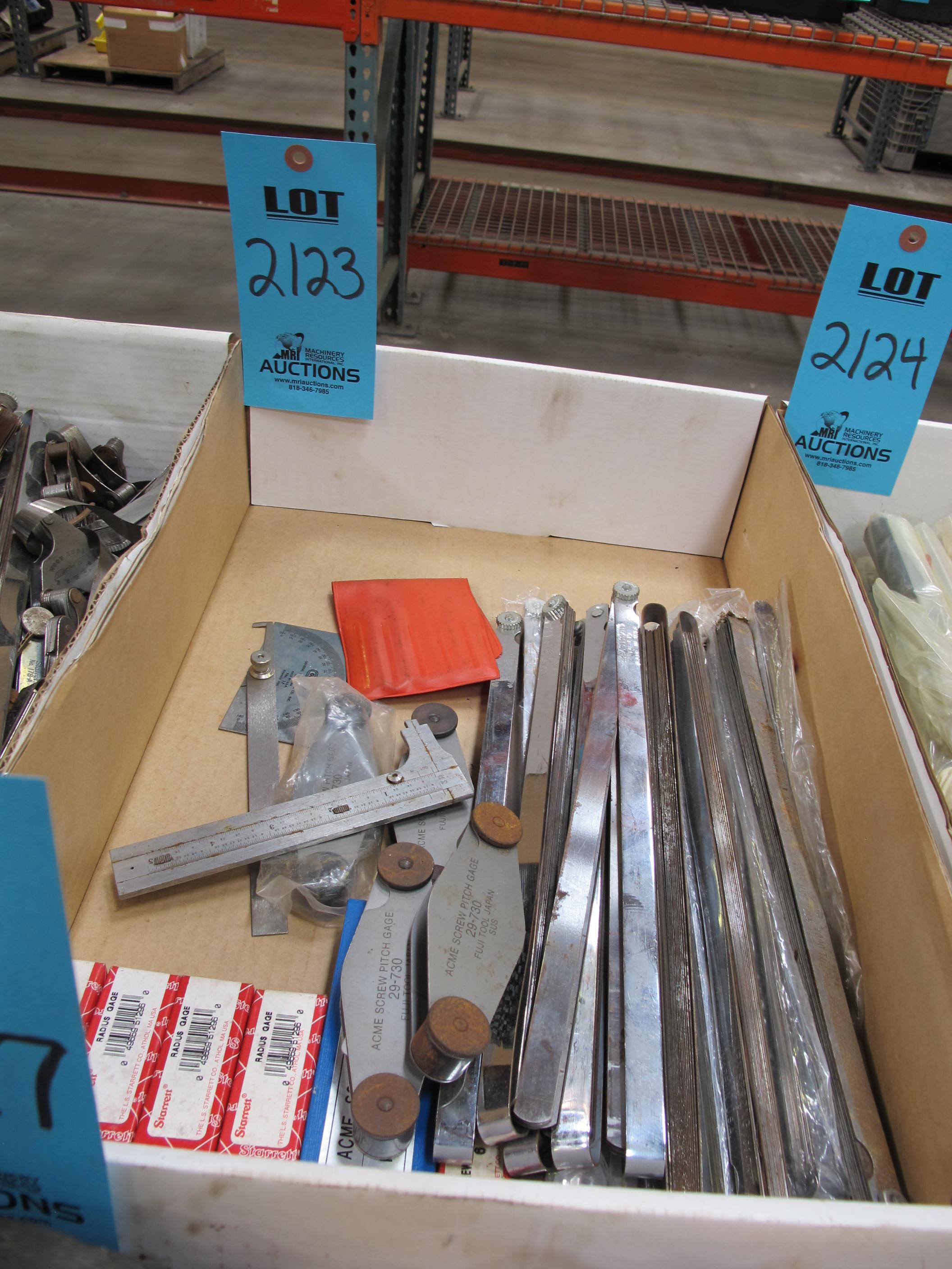 LOT TO INCLUDE: FEELER GAUGES, SCREW PITCH GAUGES, THREAD GAUGES-2123