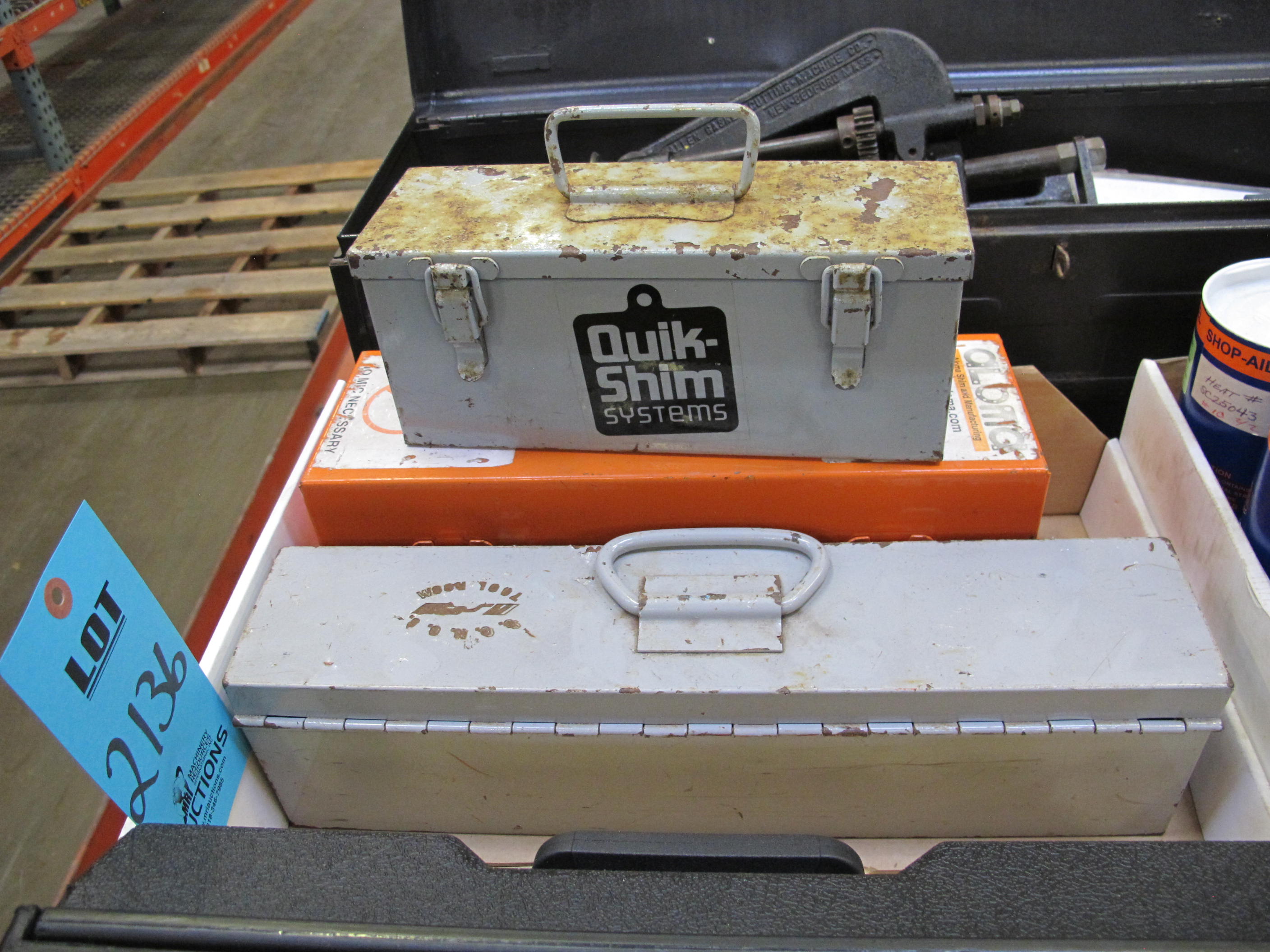 (3) MISC. SHIM SETS WITH PORTABLE STEEL CONTAINERS-2136