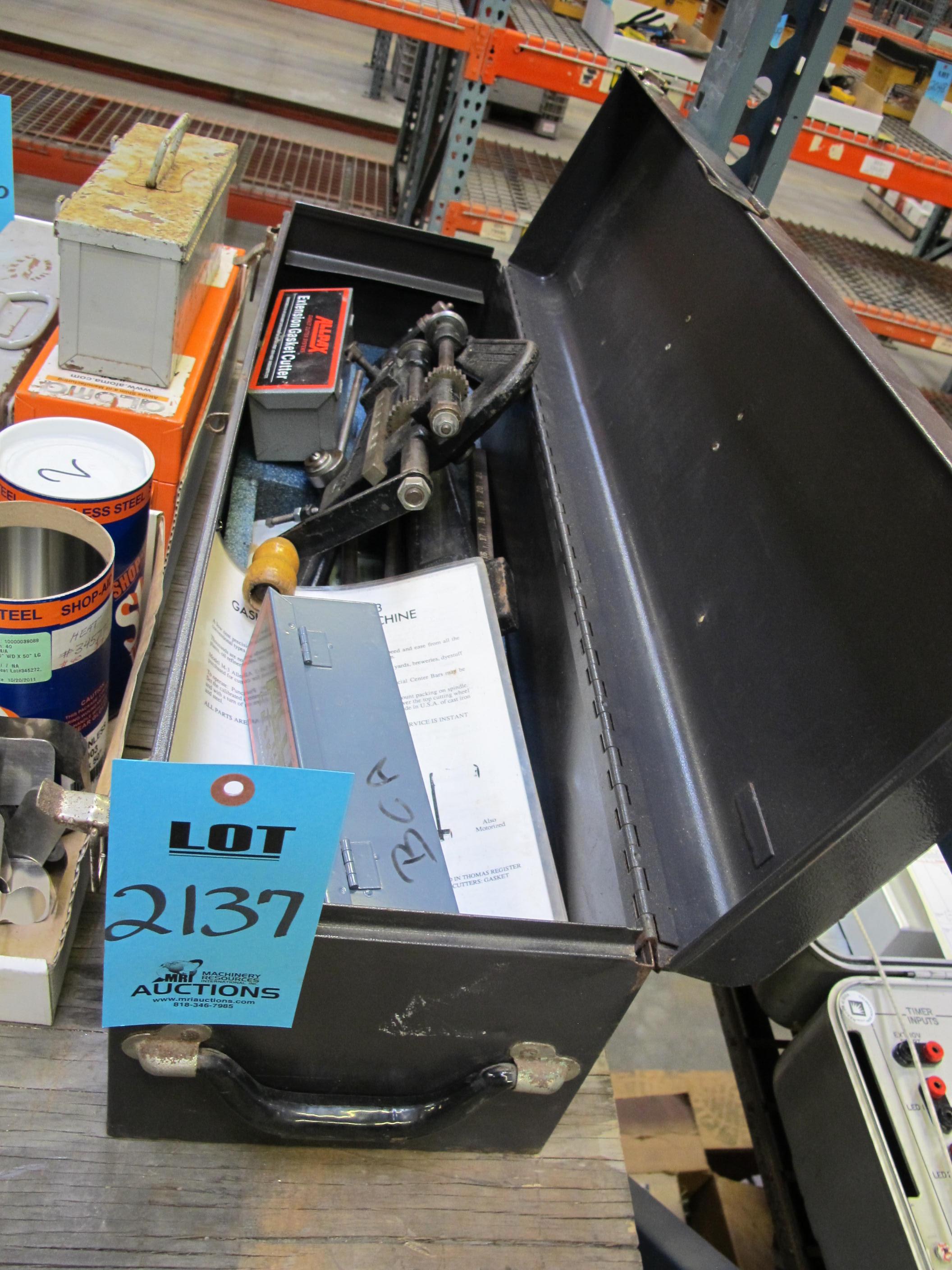 LOT TO INCLUDE: (2) ALLPAX EXTENSION GASKET CUTTERS, (1) ALLEN GASKET CUTTING MACHINE, MODEL M-3-2137