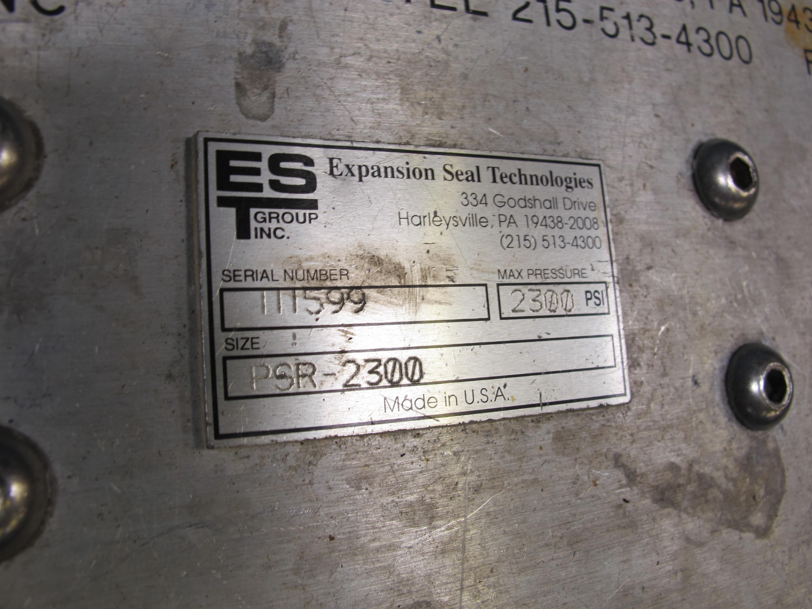 (5) EST GROUP P SERIES PORTABLE HYDROSTATIC TEST EQUIPMENT TO INCLUDE MODELS: PSR 2500 AND PSR 2300-2157