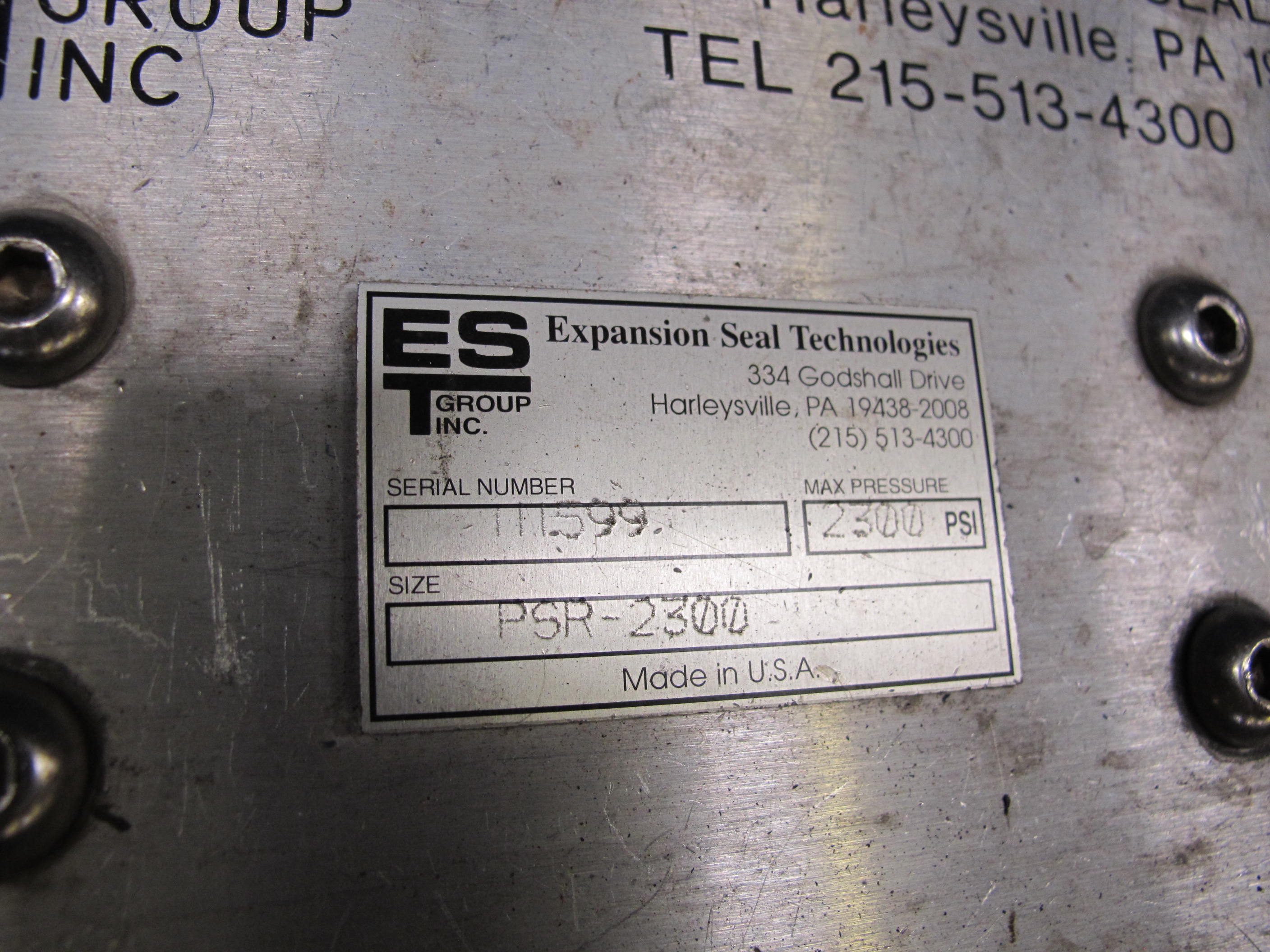 (5) EST GROUP P SERIES PORTABLE HYDROSTATIC TEST EQUIPMENT TO INCLUDE MODELS: PSR 2500 AND PSR 2300-2157