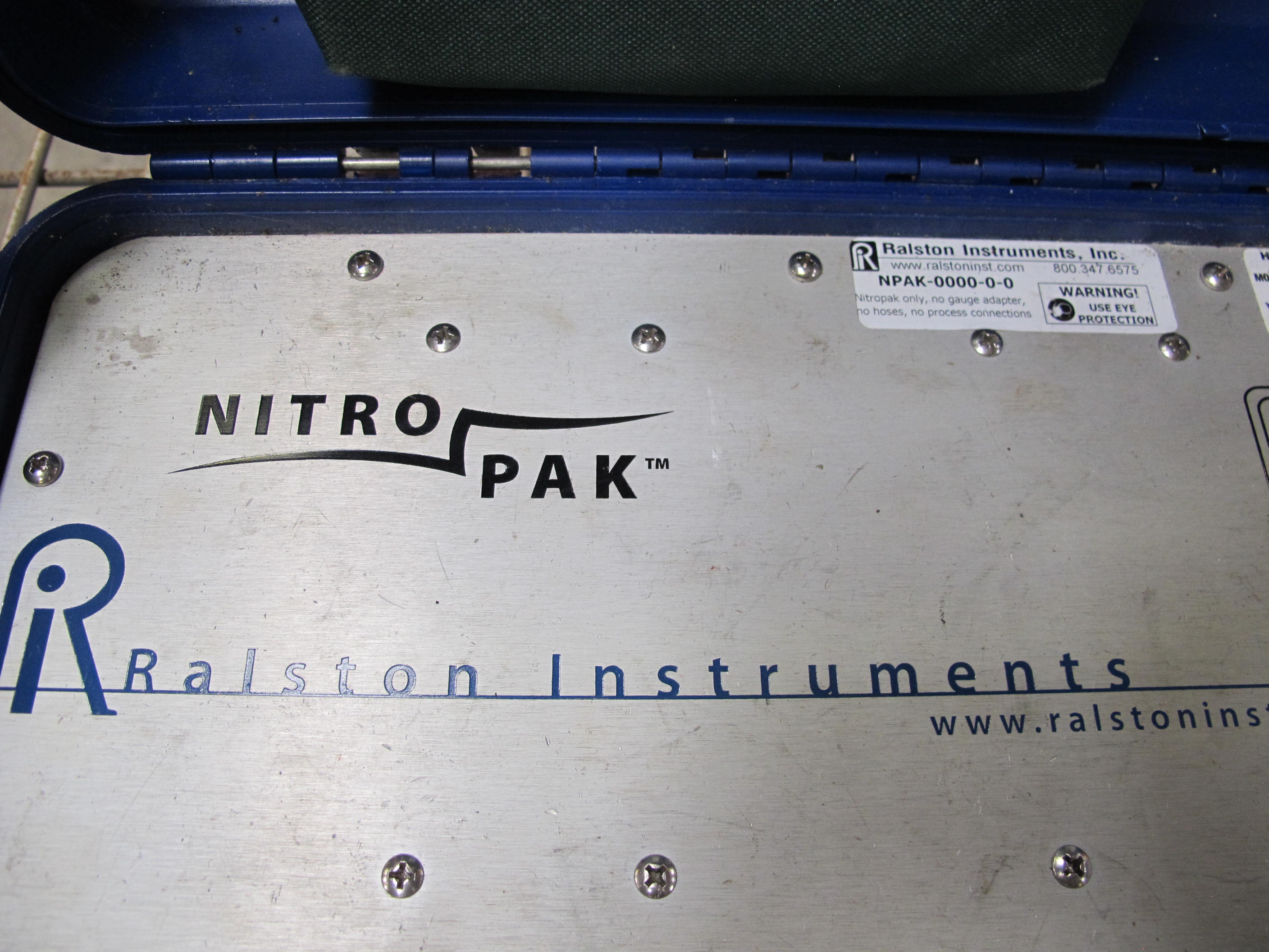 LOT TO INCLUDE: (1) ACS HYDRAULICS SERVO ANALYZER, WITH POWER SUPPLY, TEST CABLE, INSTRUCTION BOOKLET, AND PORTABLE CASE, (1) RALSTON INSTRUMENTS NITROPAK, MODEL NUMBER NPAK-0000-0-0, WITH ACCESSORY BAG-2158