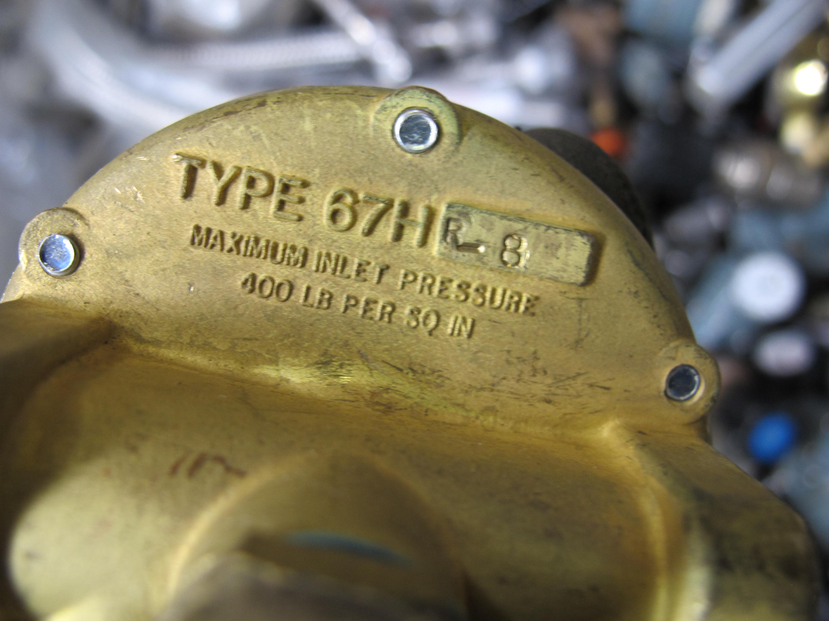 PALLETAINER LOT TO INCLUDE: LARGE QUANTITY OF SIEMENS, NULLMATIC, FAIRCHILD, TESCOM, EST, AND FISHER PRESSURE REGULATORS, GAUGES, AND FITTINGS,  SS BRAIDED FLEX PIPING-2169