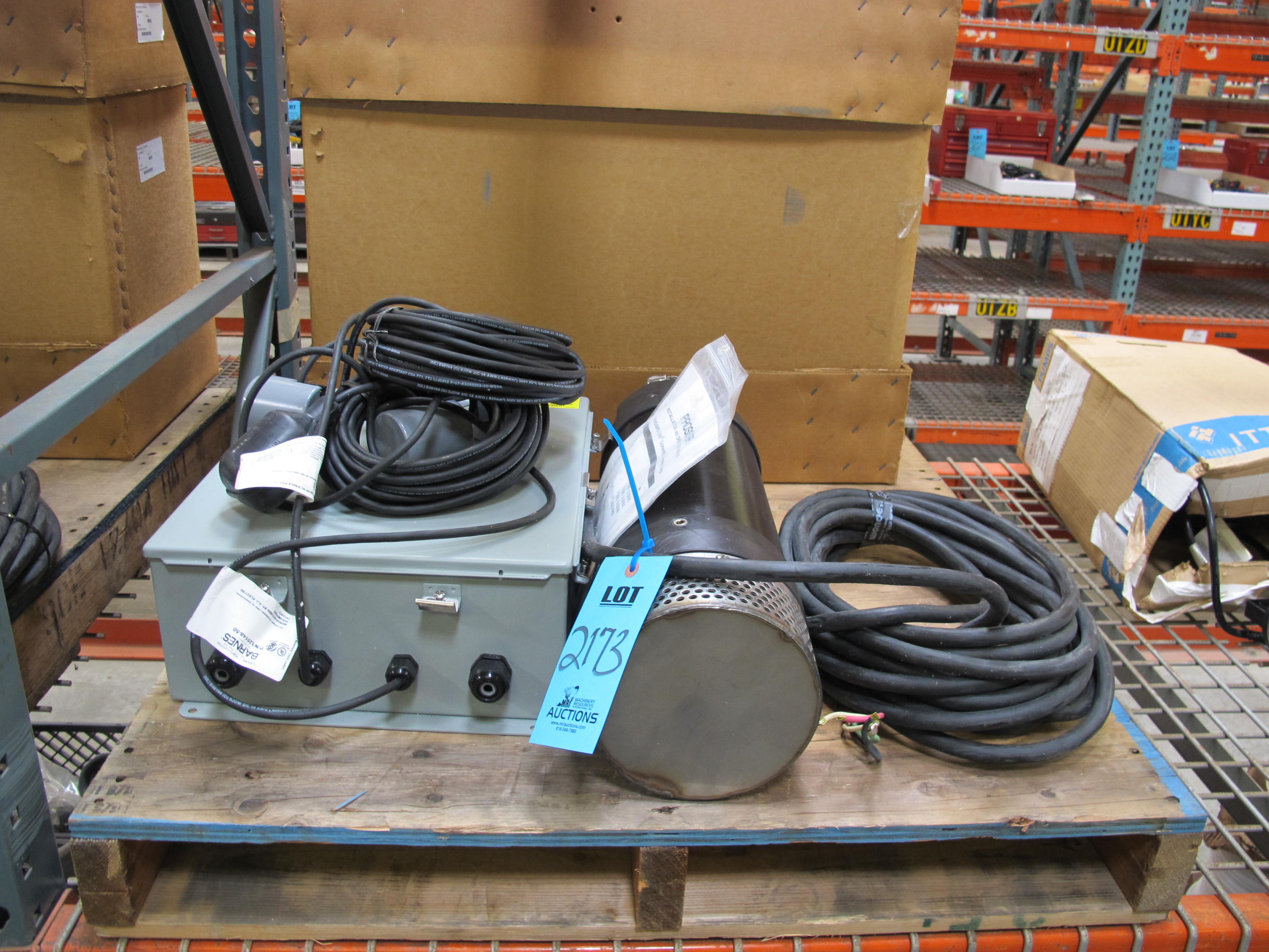 PROSSER STANDARD LINE SUBMERSIBLE DEWATERING PUMP "SUMP PUMP", WITH INSTRUCTION BOOKLET, FLOAT SWITCHES AND CONTROL BOX-2173