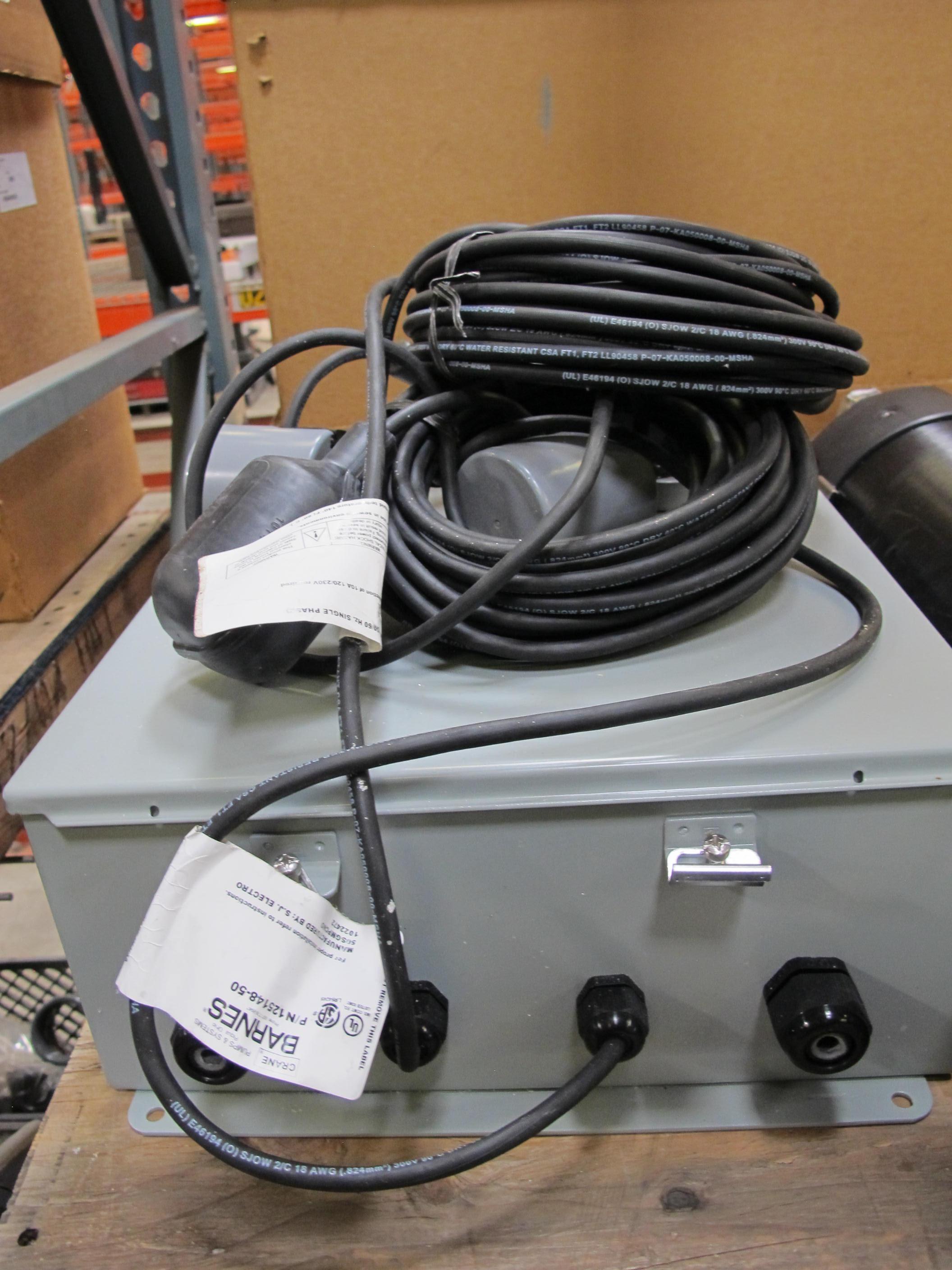 PROSSER STANDARD LINE SUBMERSIBLE DEWATERING PUMP "SUMP PUMP", WITH INSTRUCTION BOOKLET, FLOAT SWITCHES AND CONTROL BOX-2173