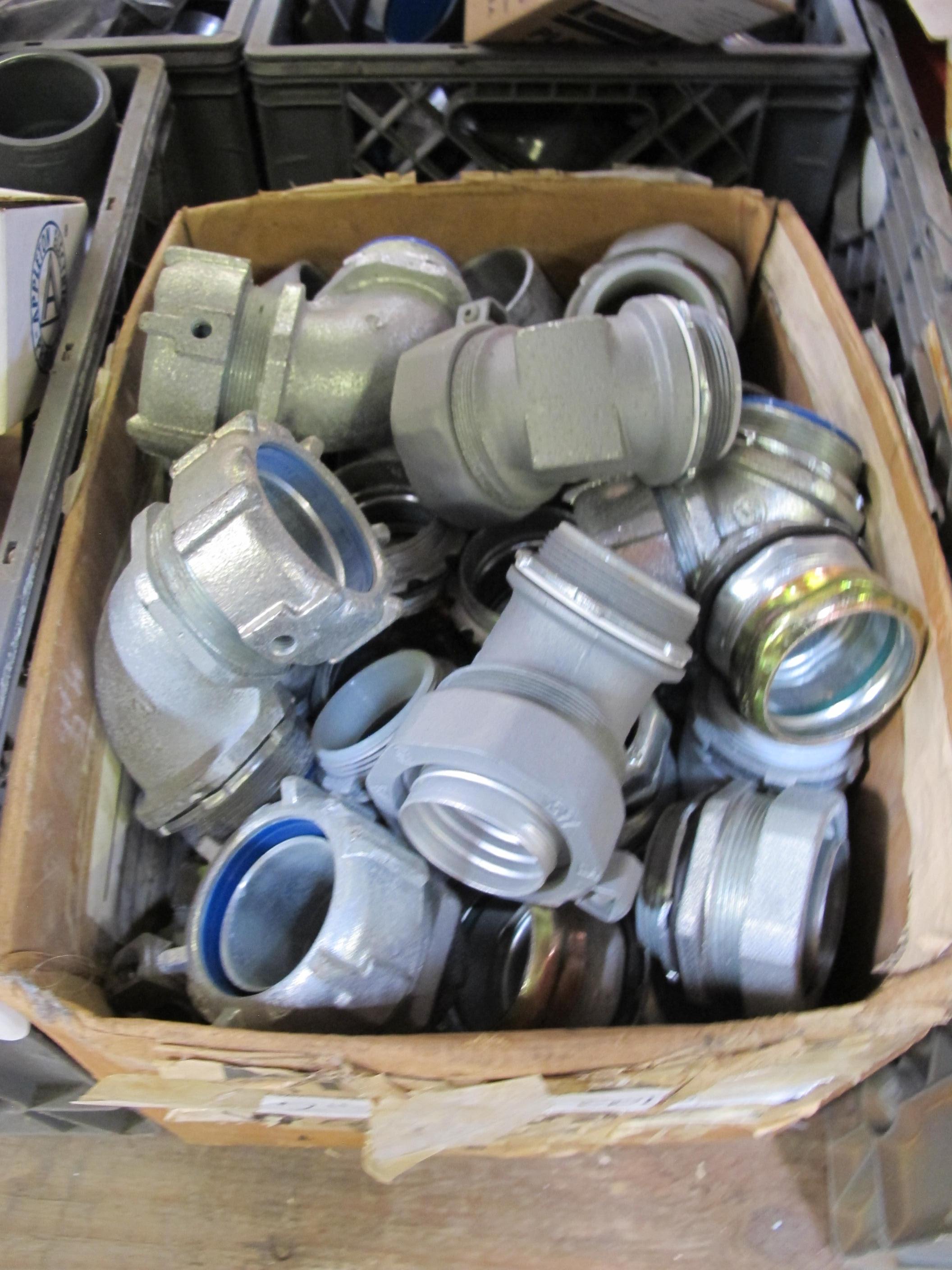LOT TO INCLUDE: APPLETON CONDUIT CONNECTORS, ELECTRICAL ENCLOSURES, PLASTIC AND RUBBER FITTINGS-2176