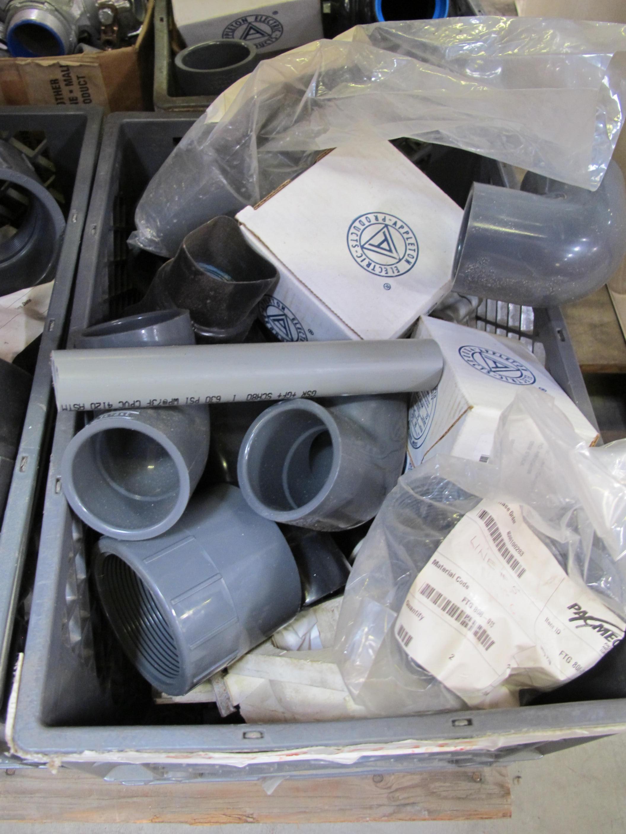LOT TO INCLUDE: APPLETON CONDUIT CONNECTORS, ELECTRICAL ENCLOSURES, PLASTIC AND RUBBER FITTINGS-2176