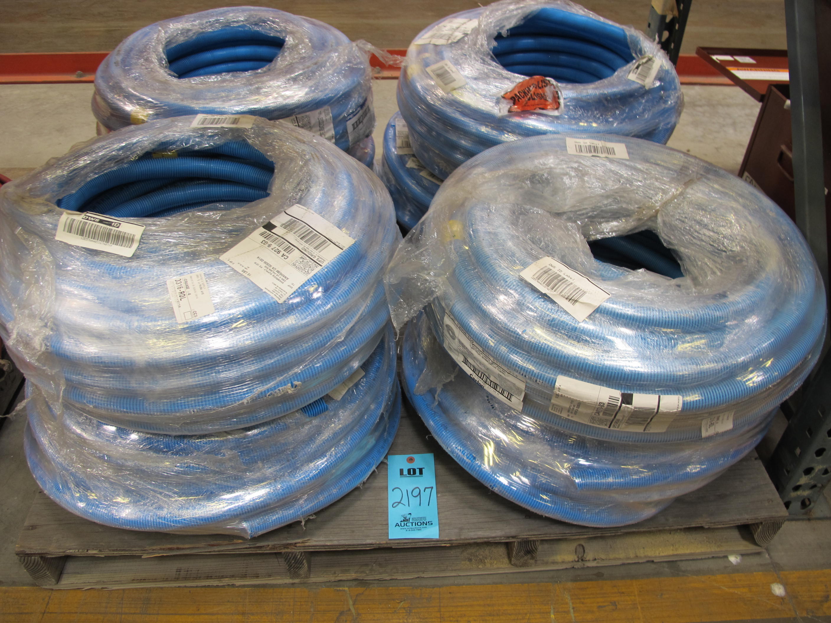 (8) CARLON BLUE PVC 1" ELECTRICAL NON METALLIC TUBING, CATALOG NUMBER 12008-100, 800' TOTAL-2197