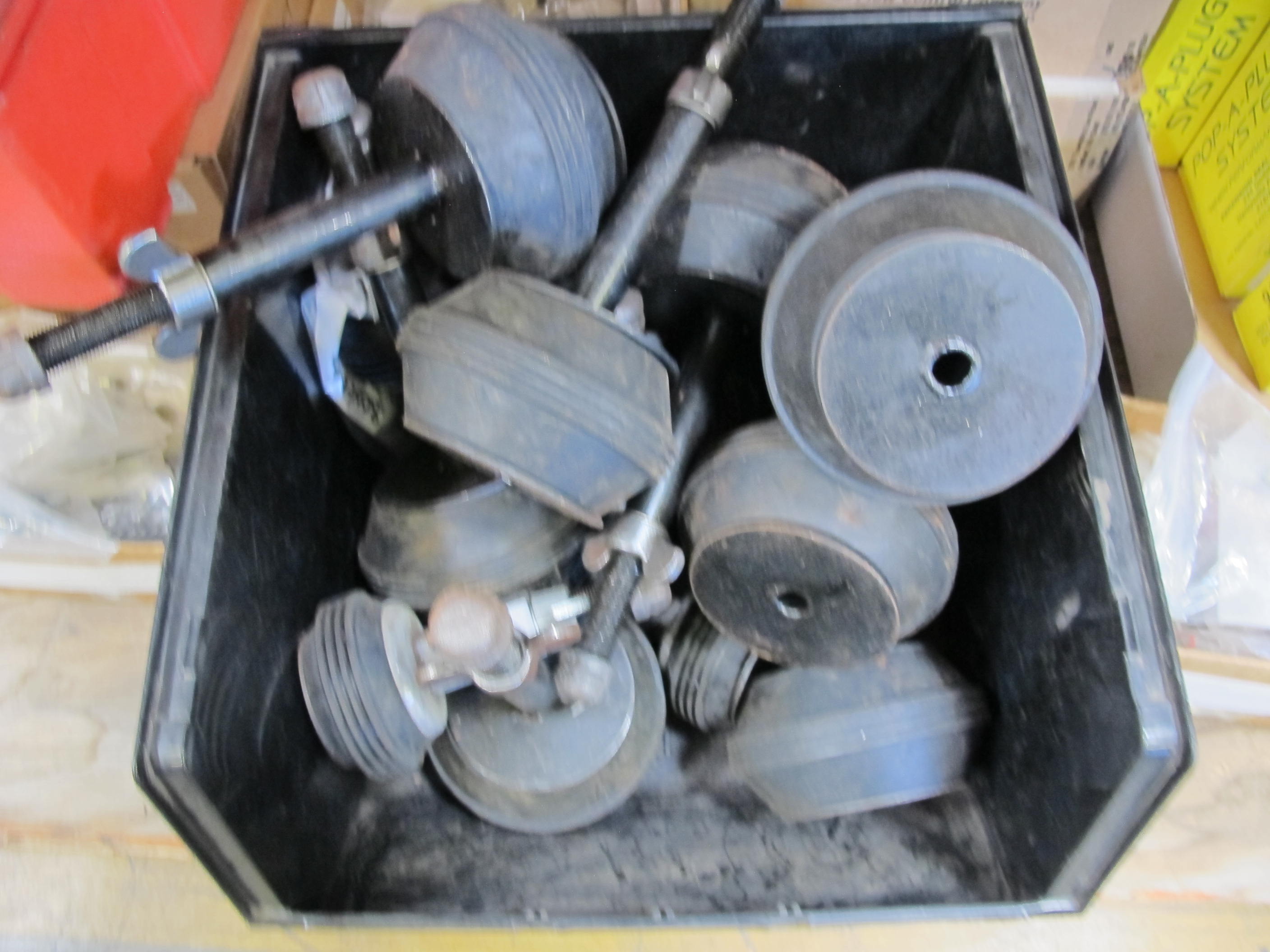 LOT TO INCLUDE: (56) POP-A-PLUG 2 SYSTEMS, PLUG TOOLS, (2 BOXES) CURTIS WRIGHT ALUMINUM GAGES, CONDENSER BRUSHES-2204