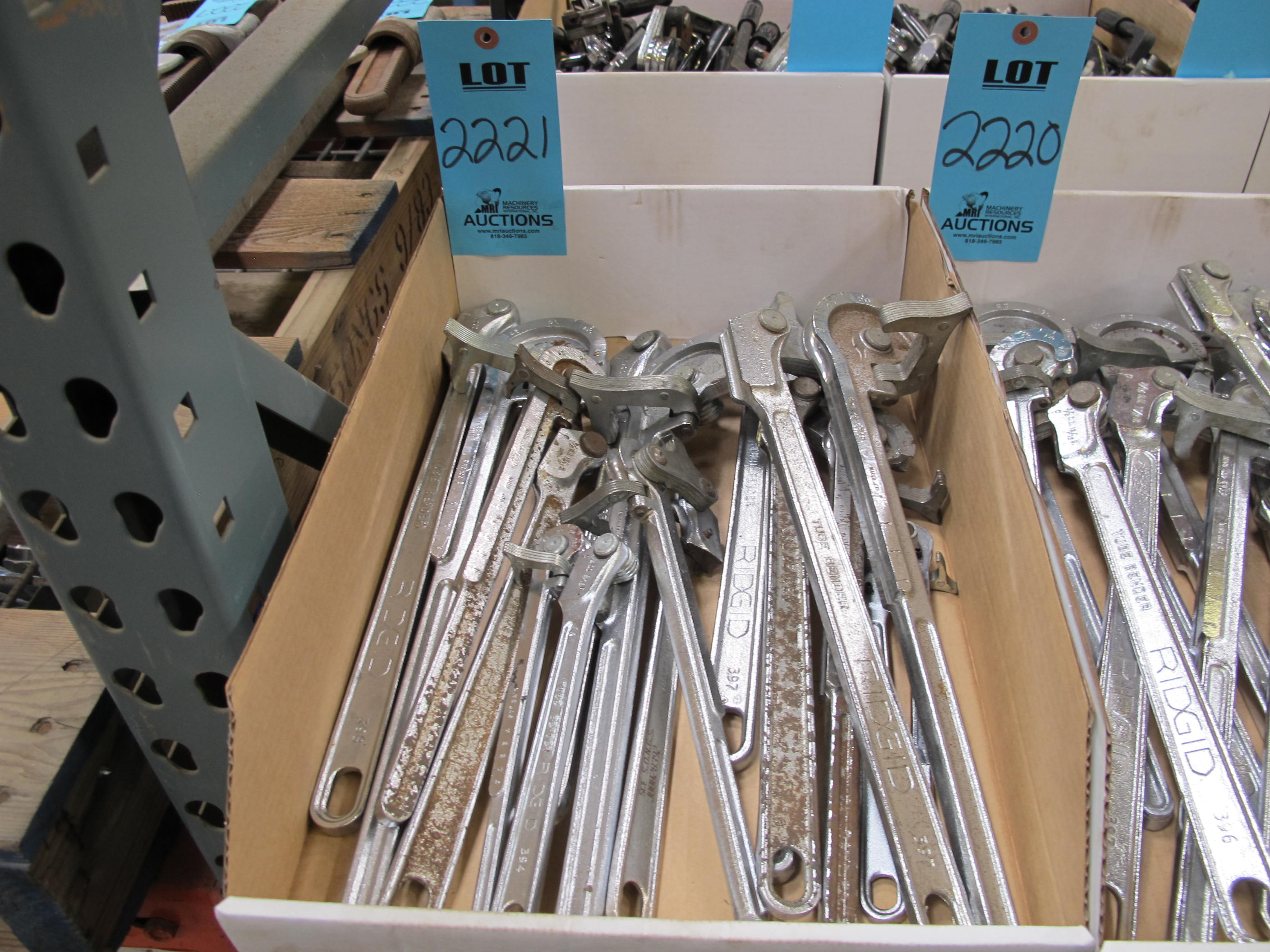 MISC. RIDGID PIPE BENDERS, VARIED SIZES-2221