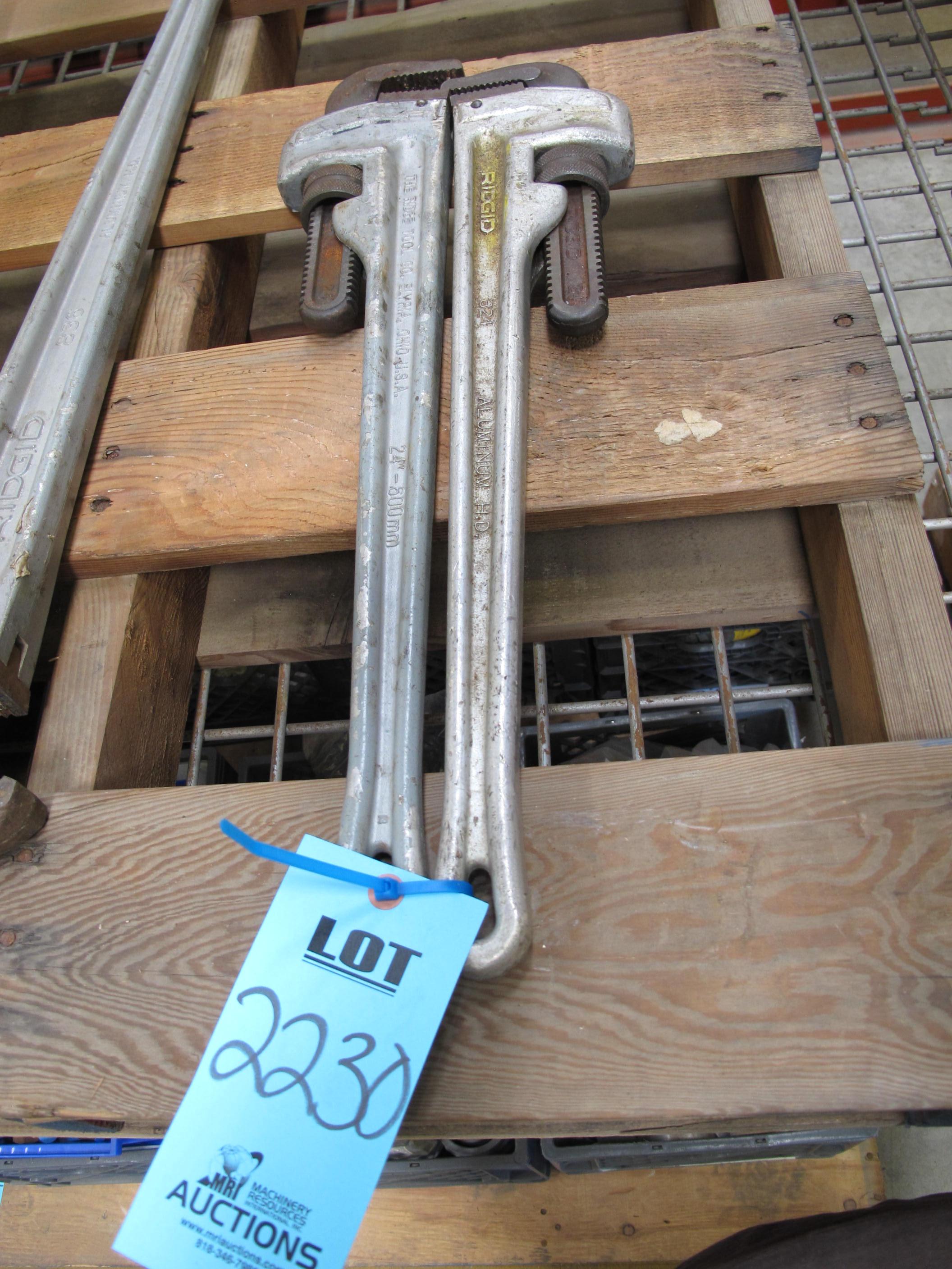 (2) RIDGID ALUMINUM PIPE WRENCHES, MODEL 824, 24"-2230