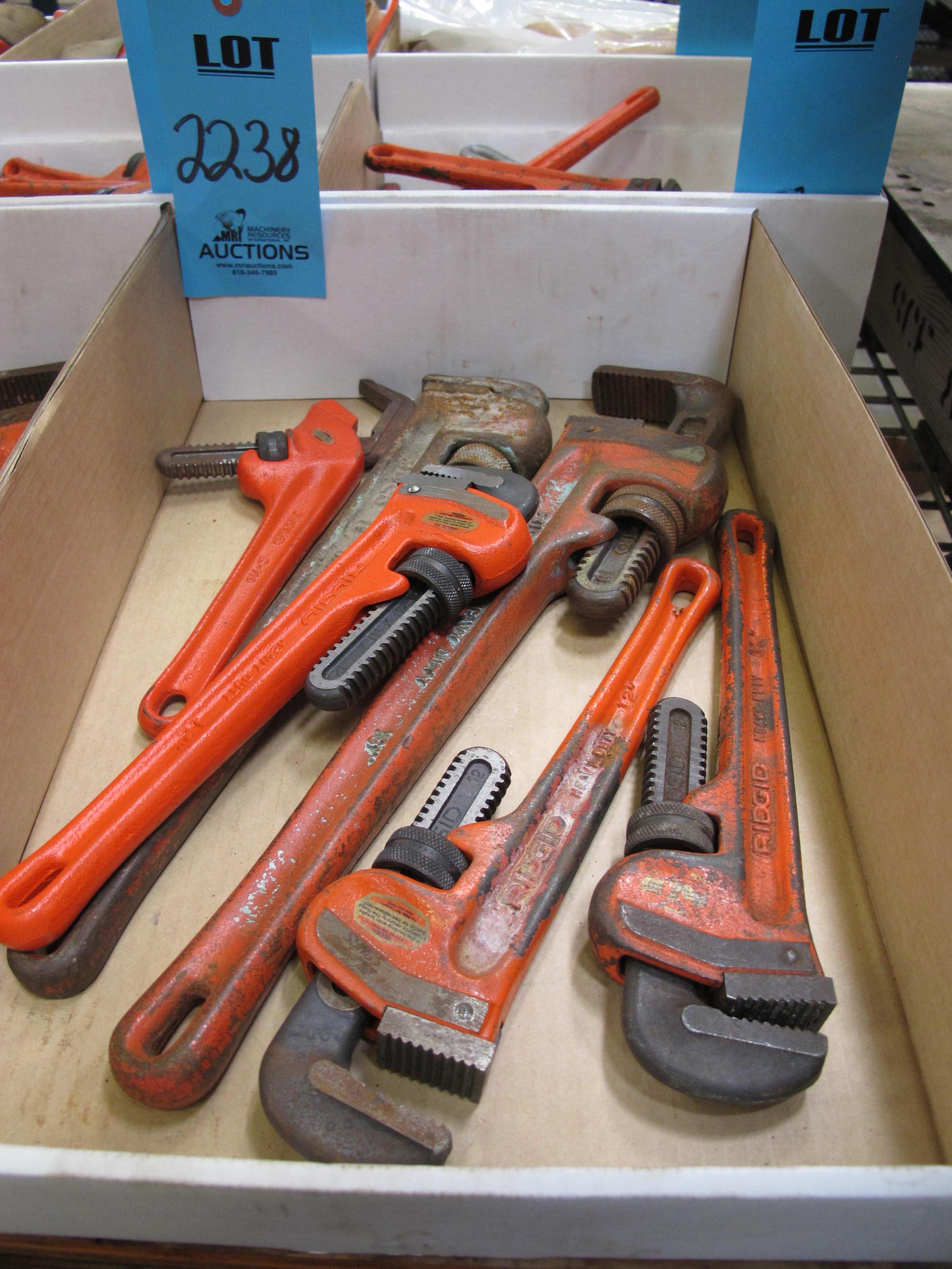 MISC. RIDGID PIPE WRENCHES: 12" OR SIMILAR-2238
