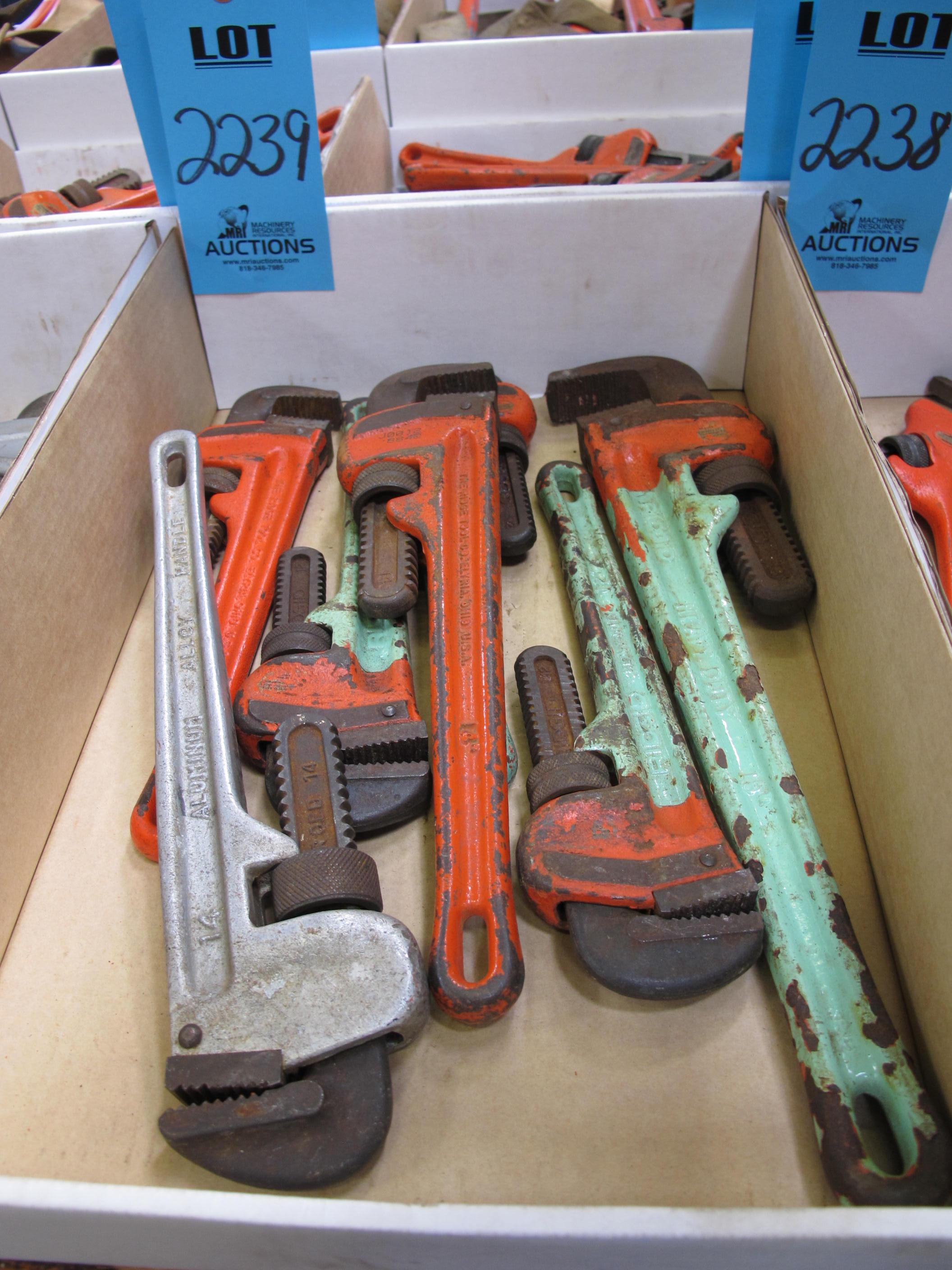 MISC. RIDGID PIPE WRENCHES: 14" OR SIMILAR-2239