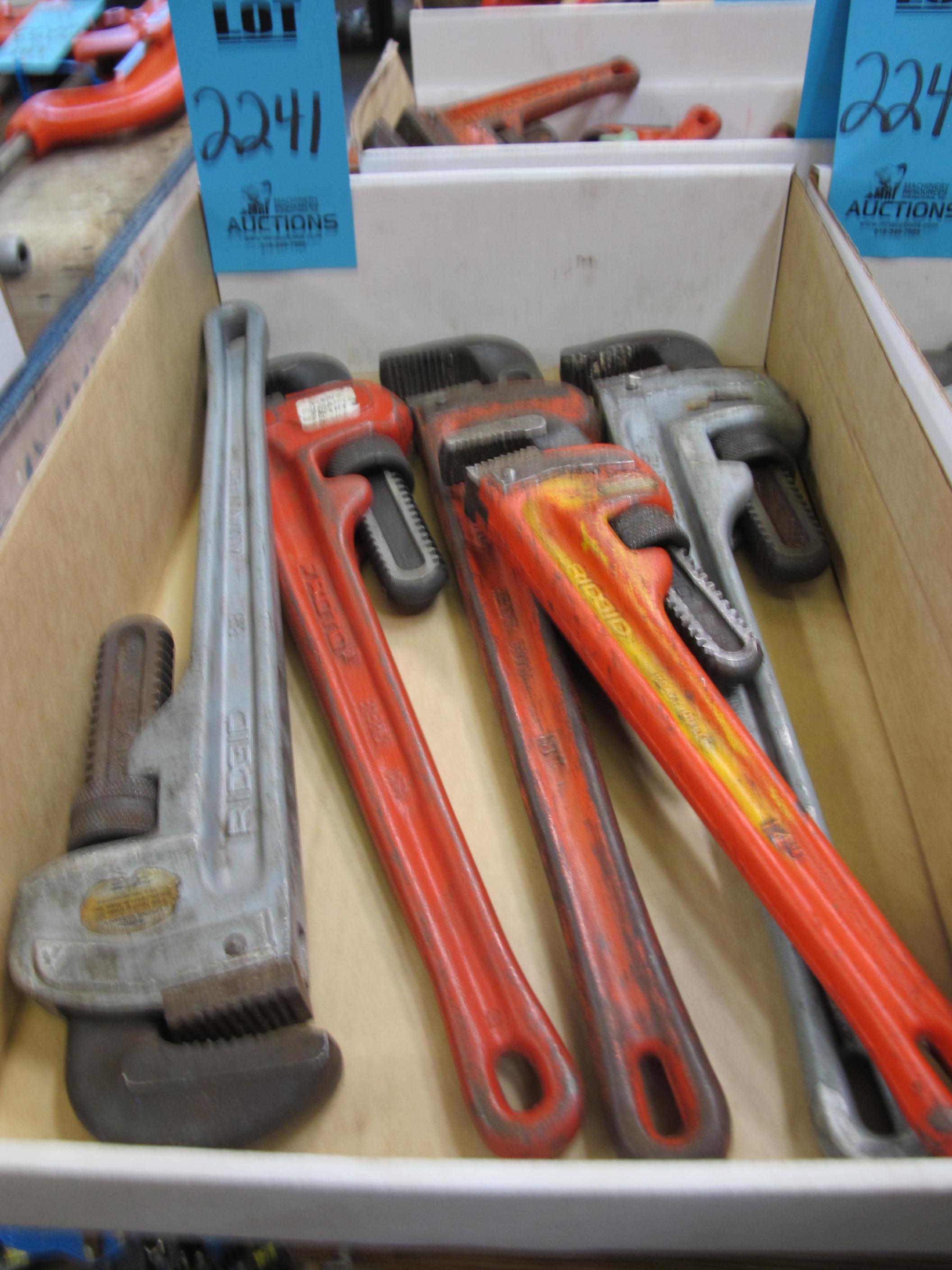 MISC. RIDGID PIPE WRENCHES: 18" OR SIMILAR-2241