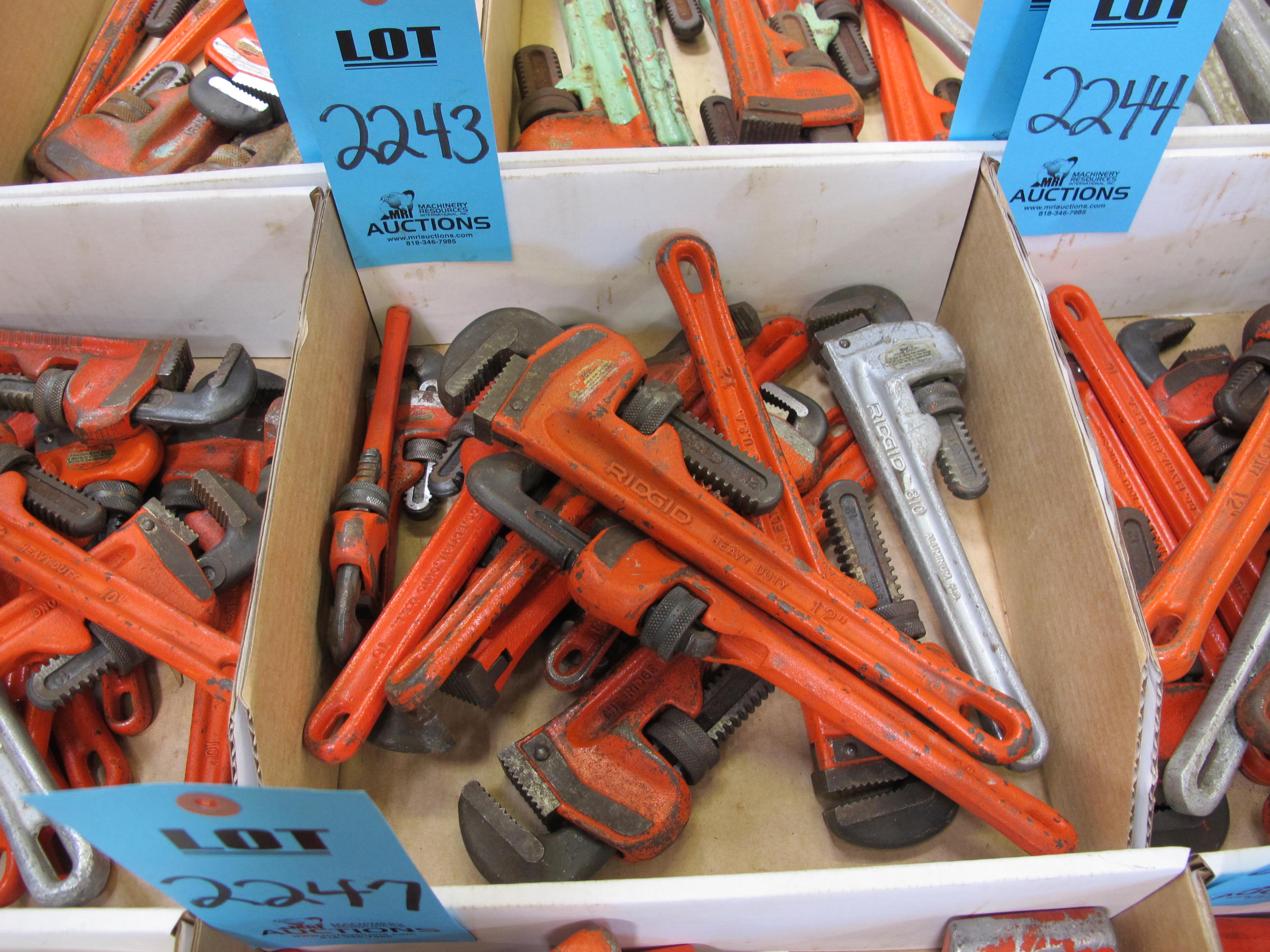 MISC. RIDGID PIPE WRENCHES: 10" OR SIMILAR-2243