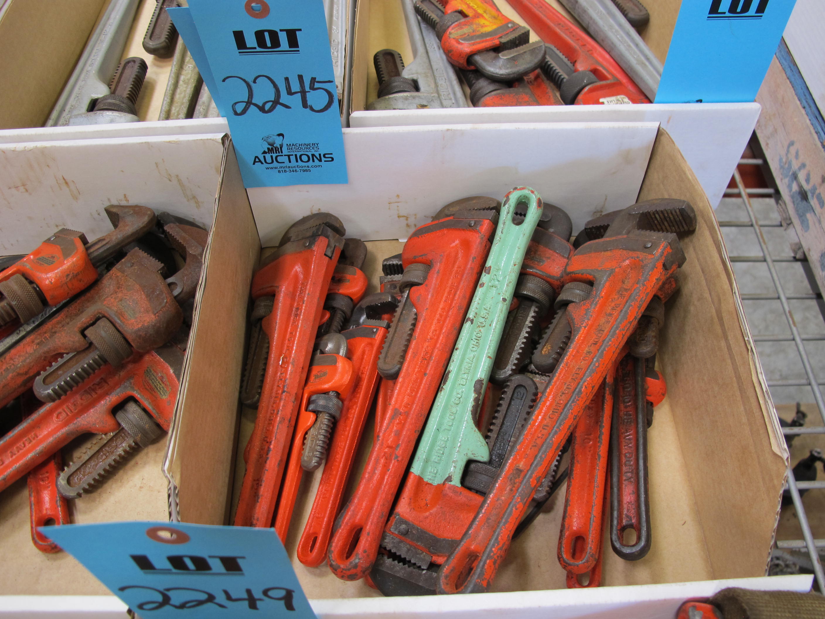 MISC. RIDGID PIPE WRENCHES: 12" OR SIMILAR-2245