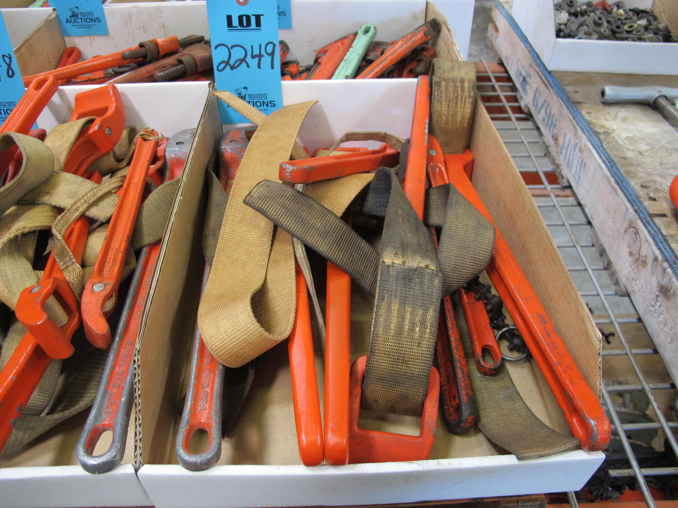 MISC. RIDGID STRAP WRENCHES, VARIED SIZES-2249