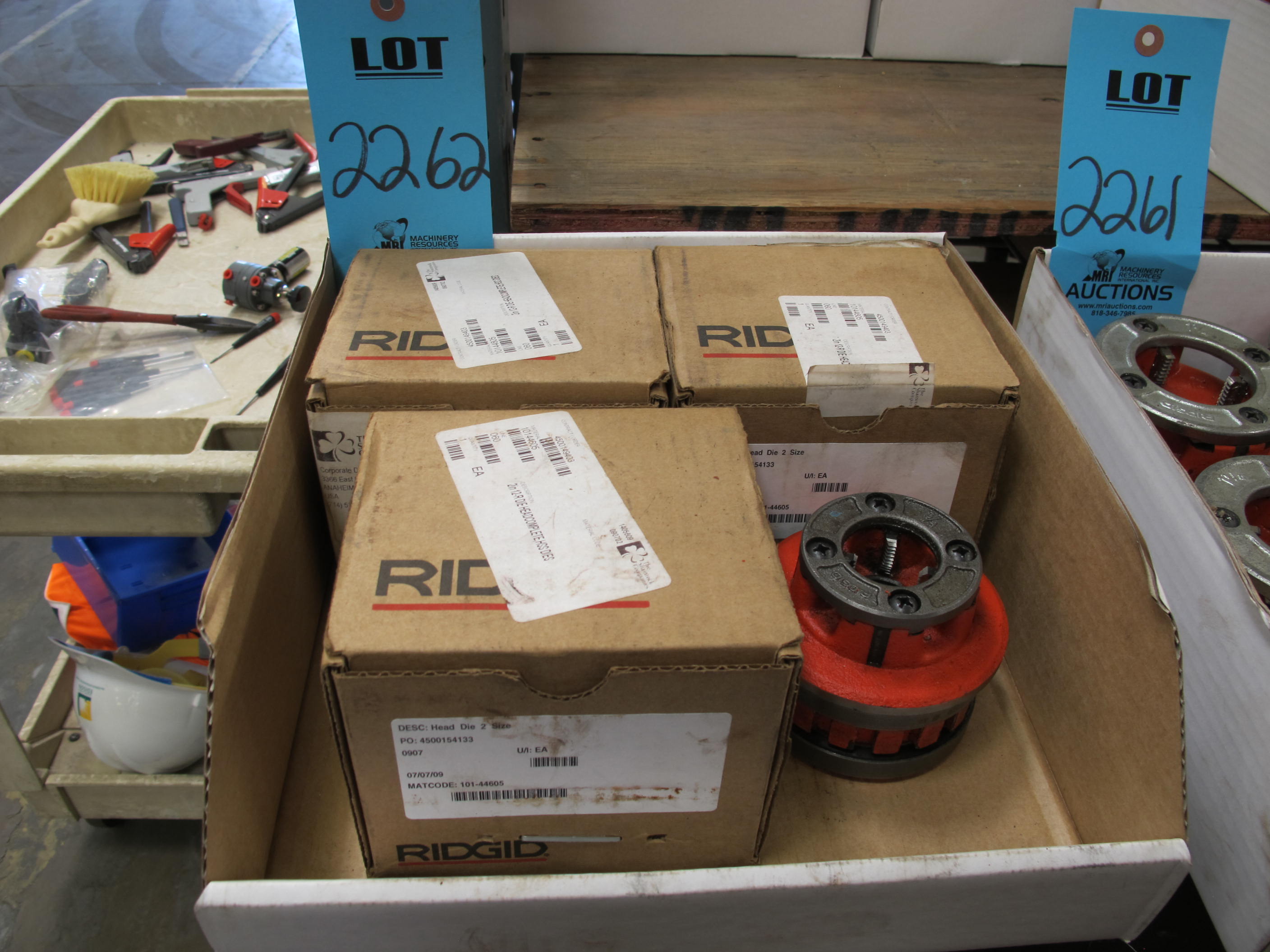 (4) RIDGID PIPE THREADER DIE HEADS, 2"-2262