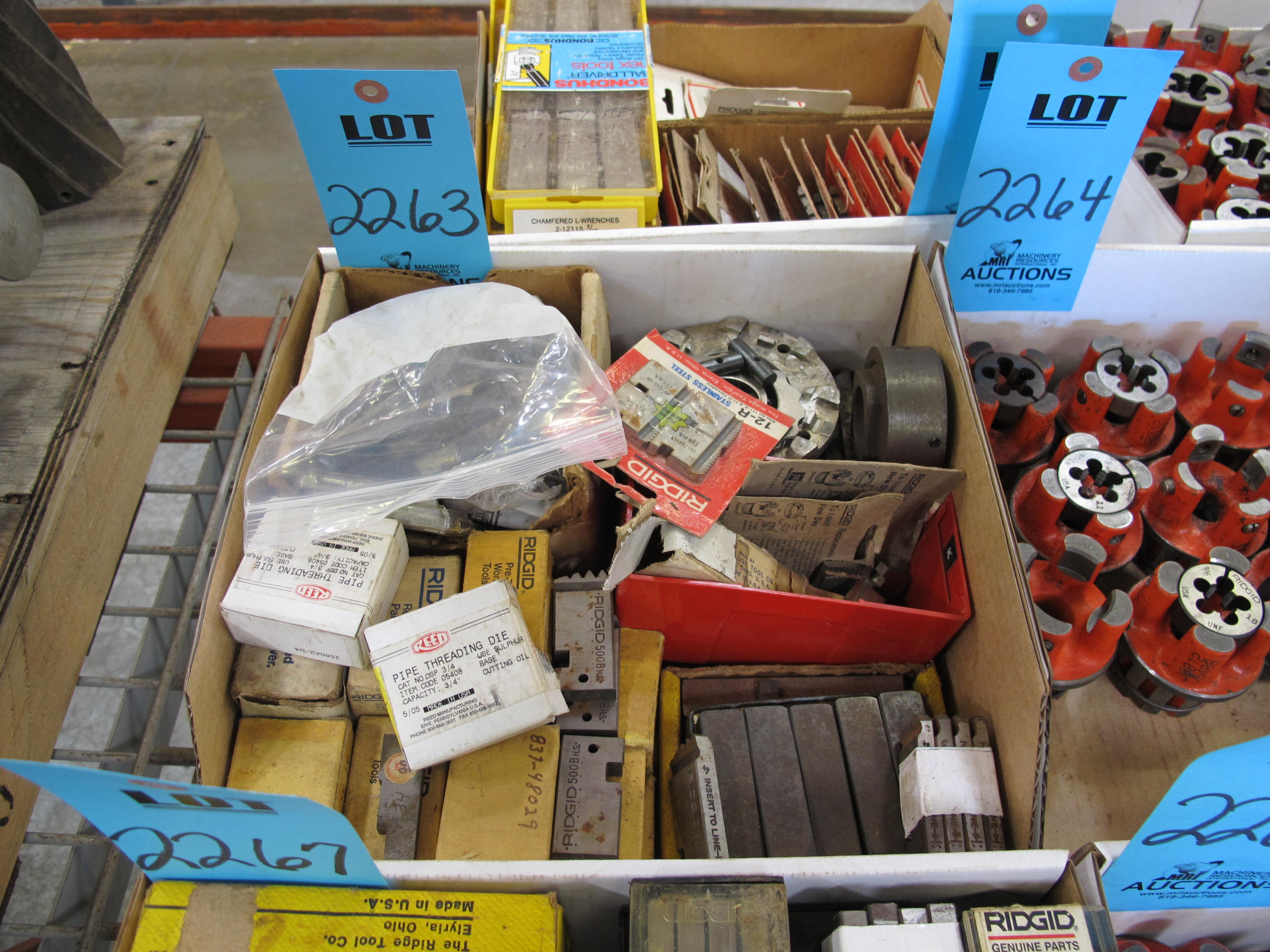 MISC. RIDGID PIPE THREADING CUTTERS-2263