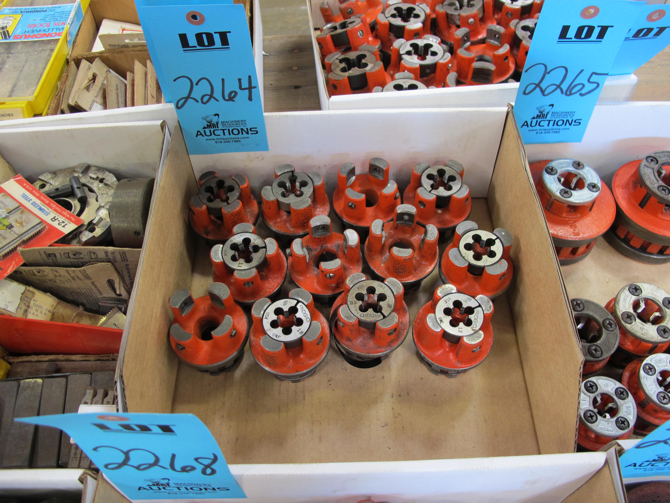 MISC. RIDGID EXPOSED RATCHET BOLT THREADERS, 9/16" OR SIMILAR-2264