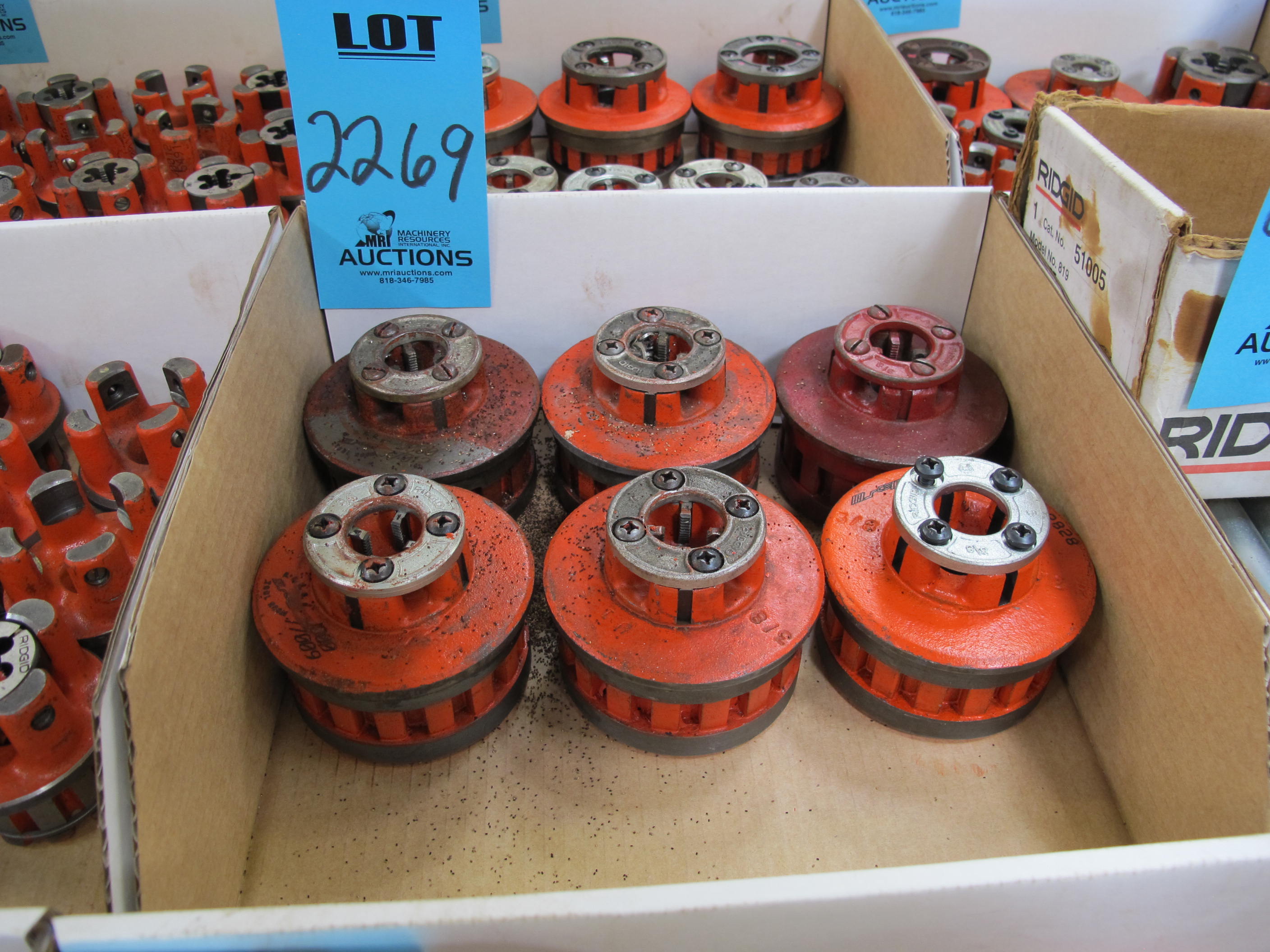 (6) RIDGID PIPE THREADER DIE HEADS, 3/8"-2269