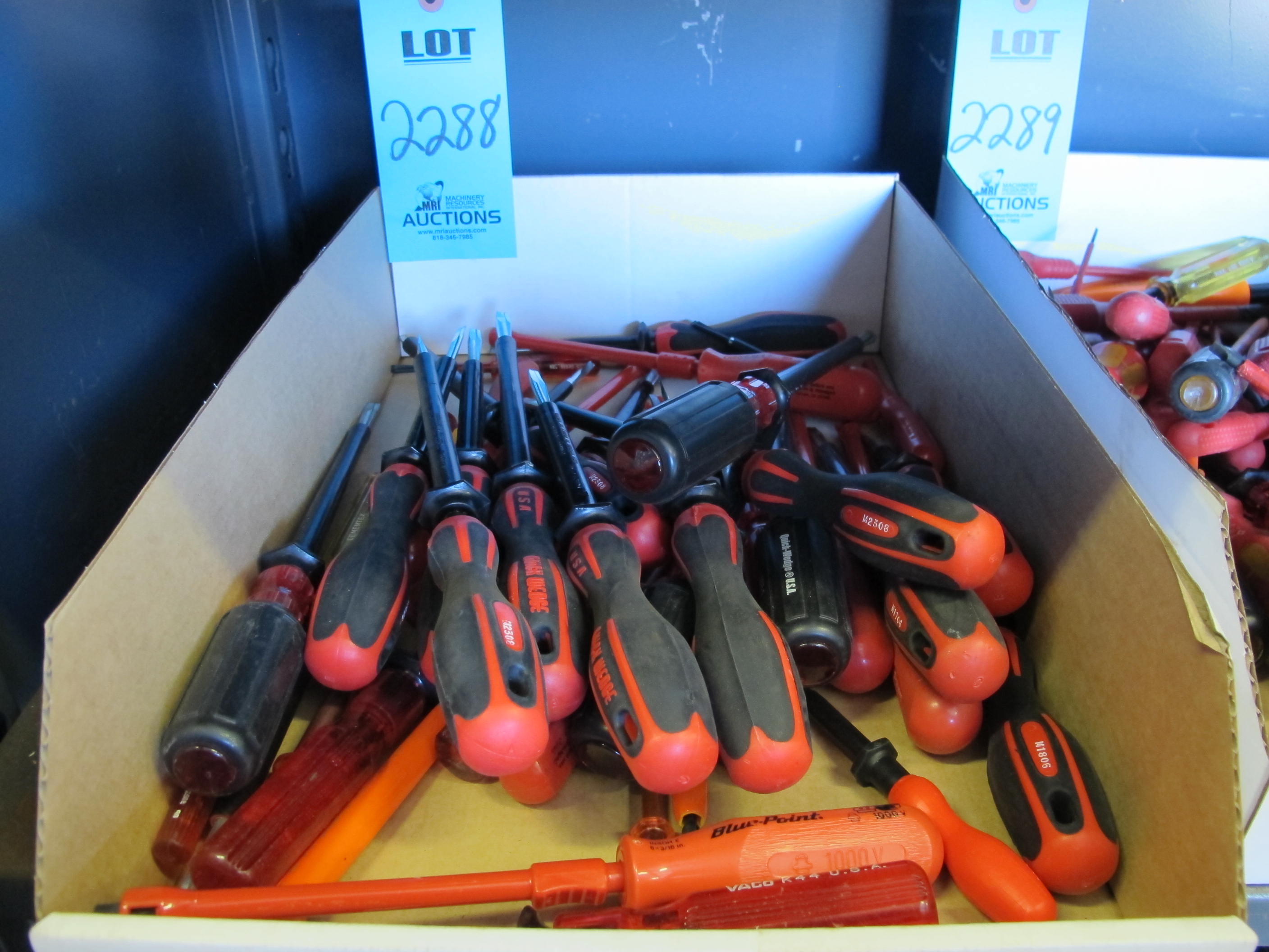 MISC. INSULATED QUICK WEDGE SCREWDRIVERS, VARIED SIZES-2288