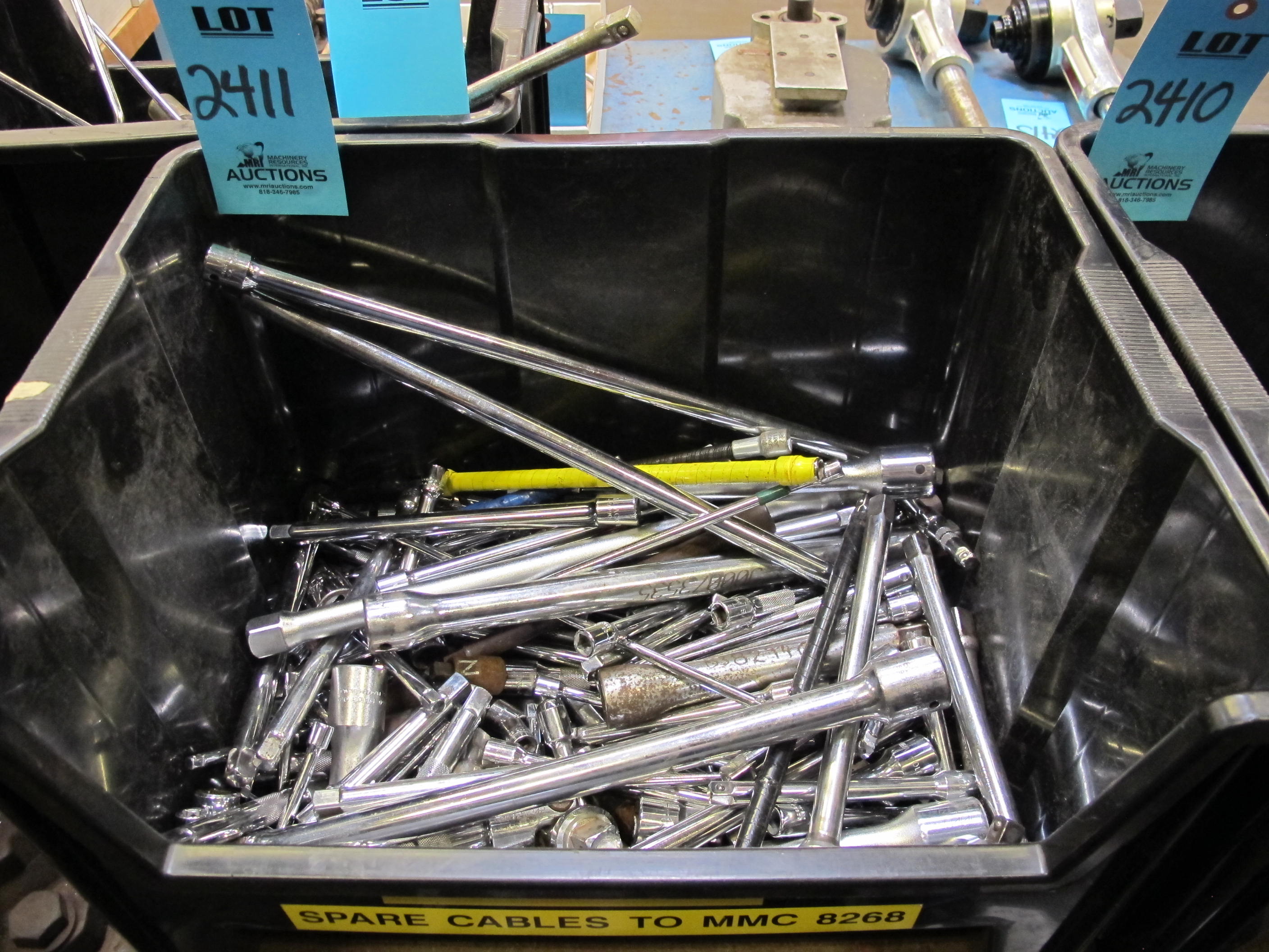 LOT TO INCLUDE: MISC. RATCHET EXTENSIONS, SWIVELS, AND ADAPTERS-2411