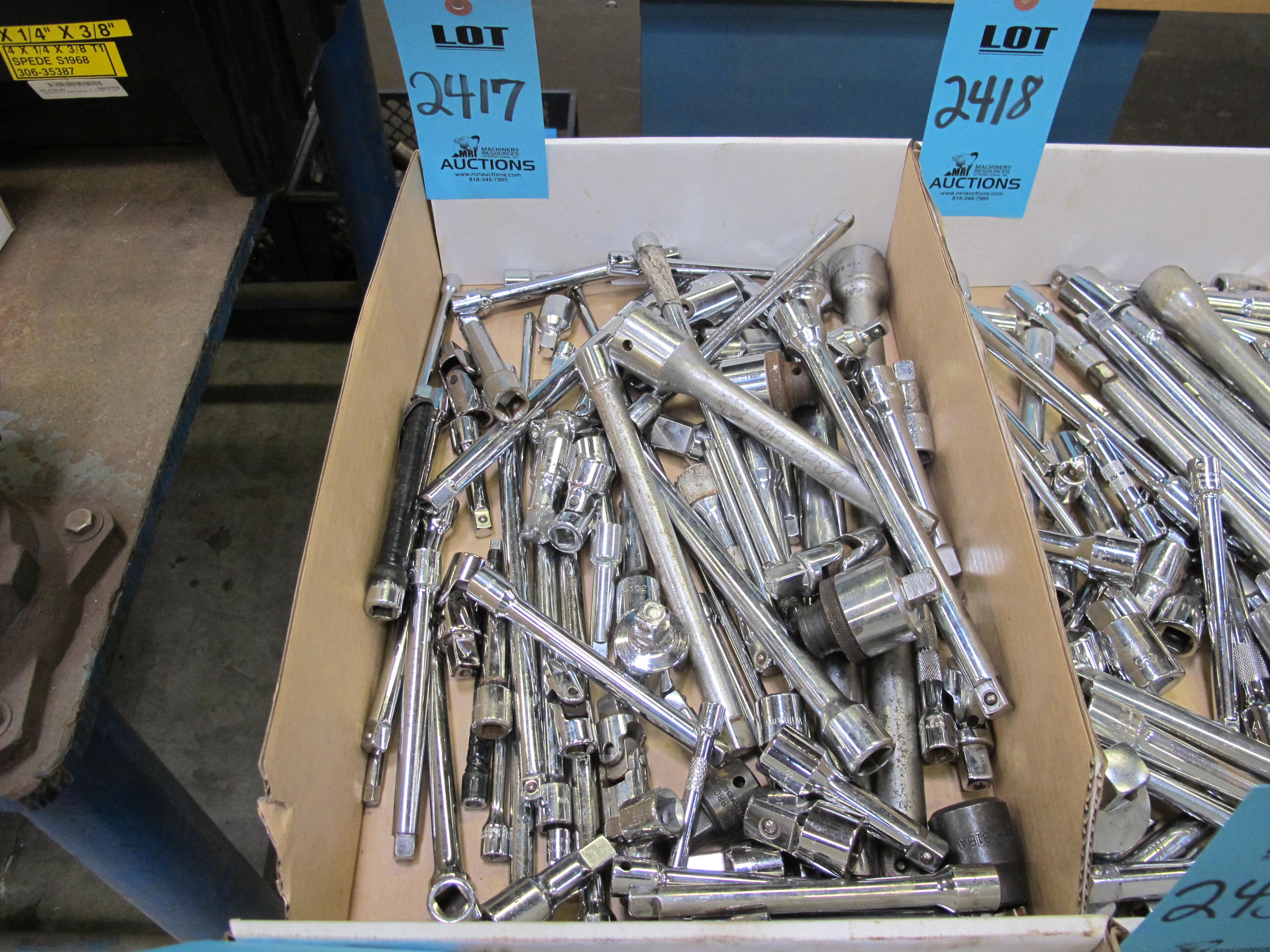 LOT TO INCLUDE: MISC. RATCHET EXTENSIONS, SWIVELS, AND ADAPTERS-2417