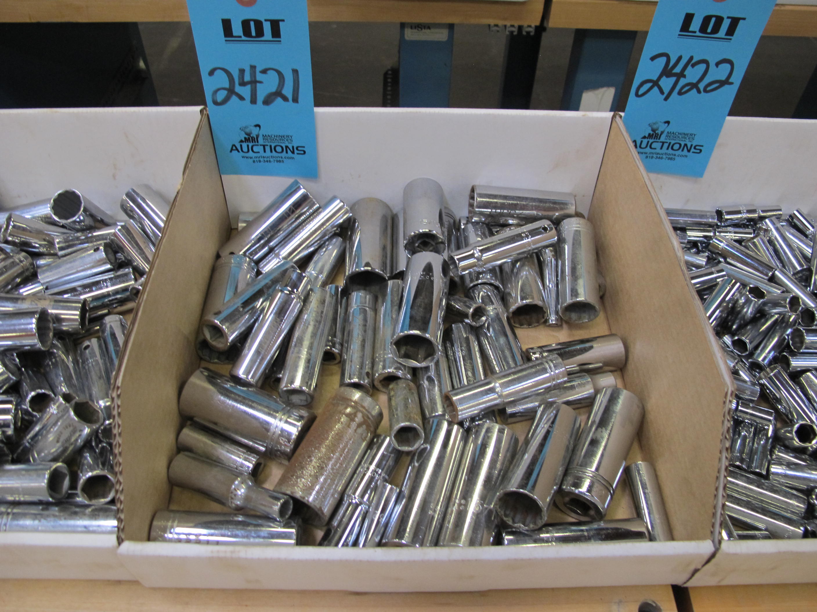 LOT TO INCLUDE WILLIAMS, PROTO, AND ARMSTRONG: 6 AND 12 POINT SOCKETS, VARYING SIZES-2421