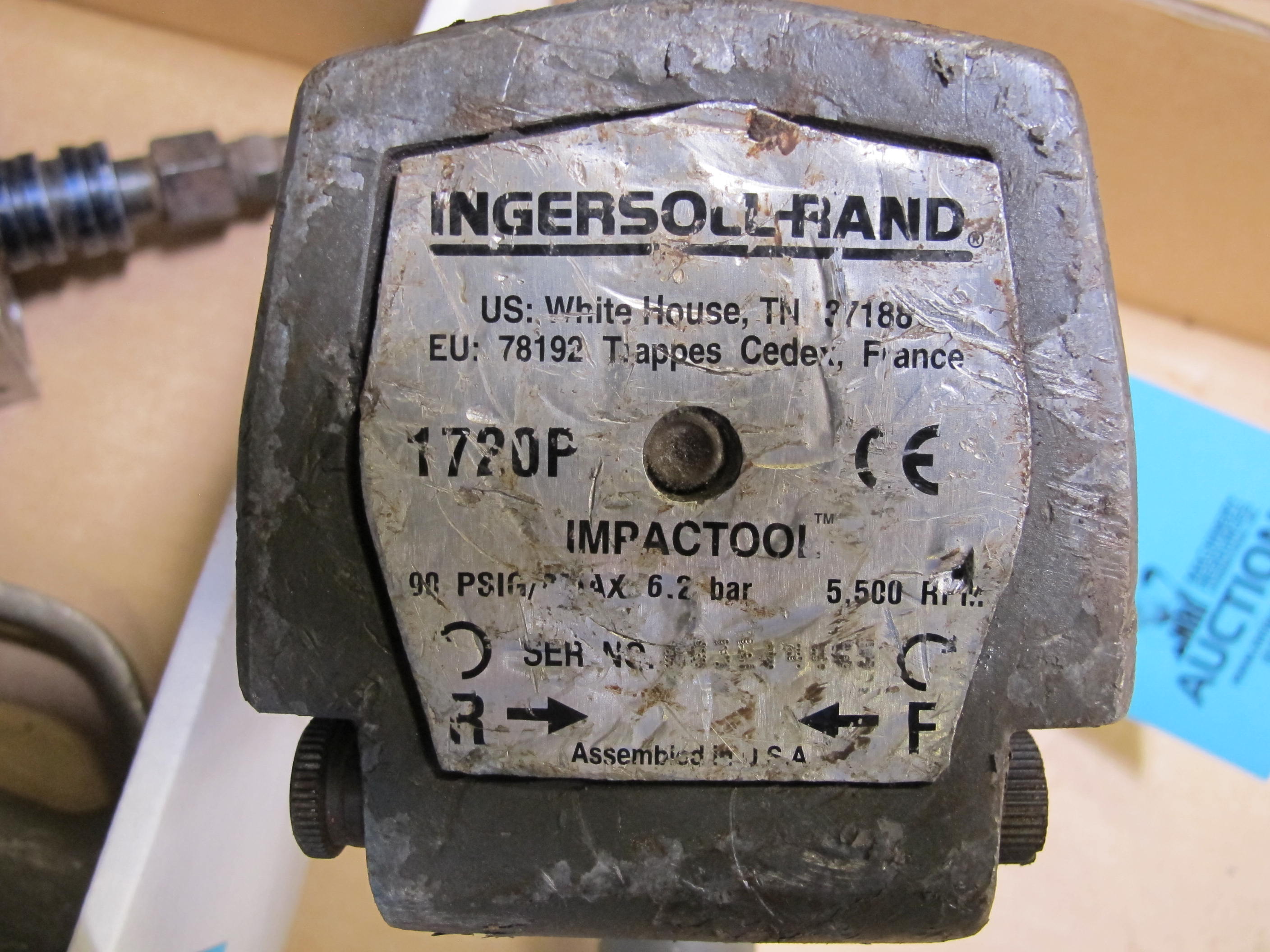 INGERSOLL RAND PNEUMATIC IMPACT DRIVER, MODEL NUMBER 1720P, 3/4"-2508