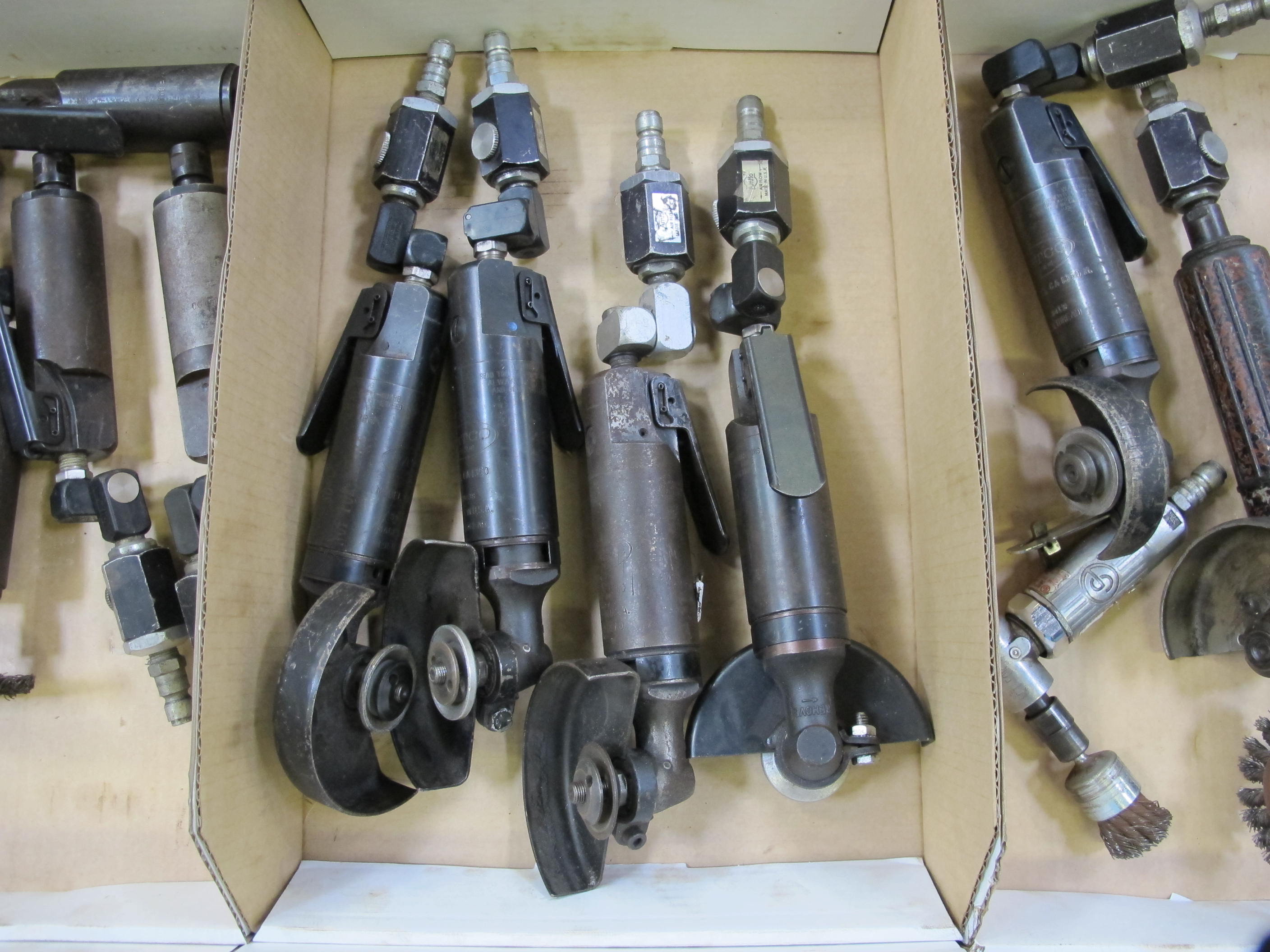(4) ANGLED PNEUMATIC GRINDERS-2536