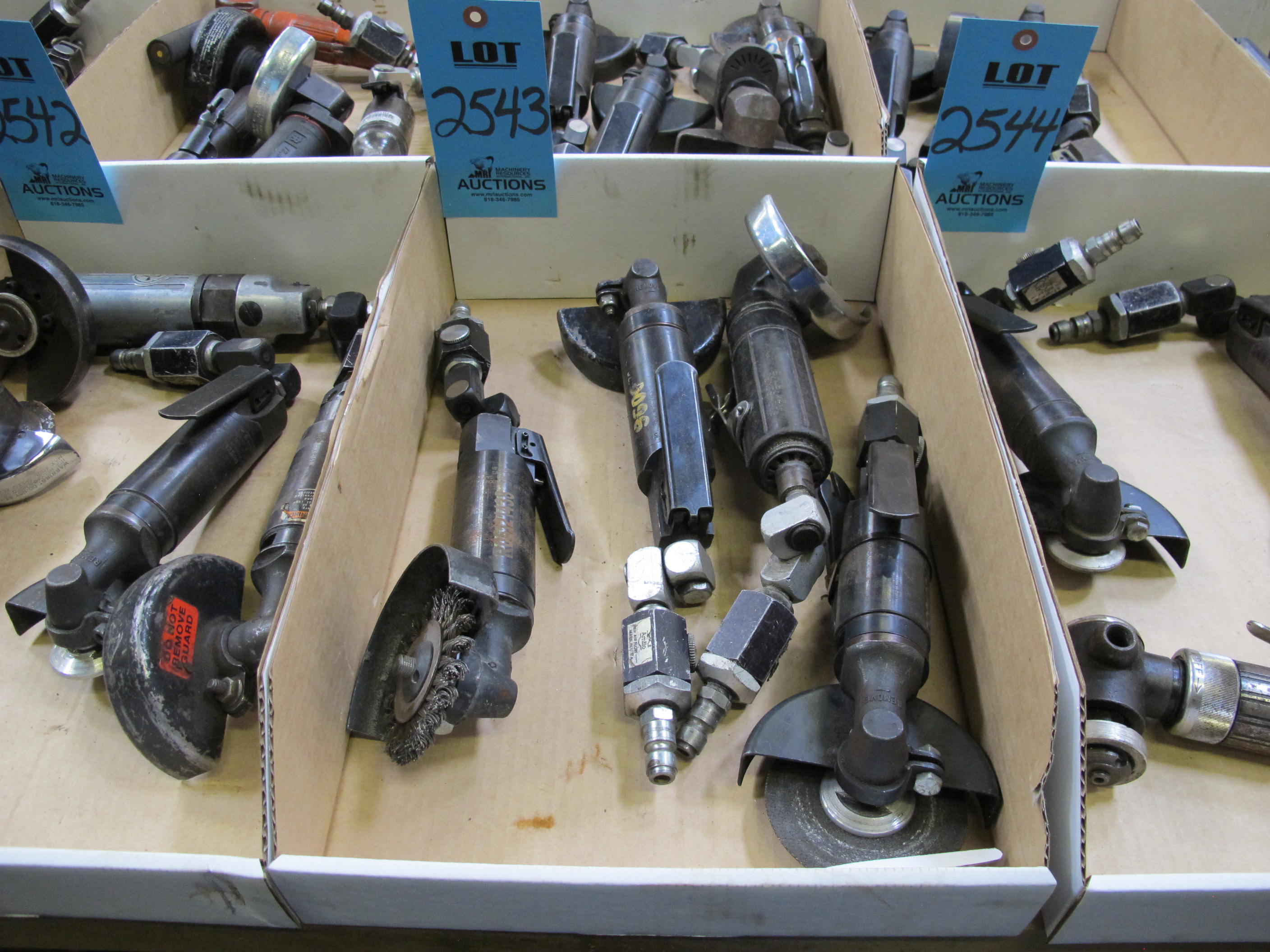 (4) ANGLED PNEUMATIC GRINDERS-2543
