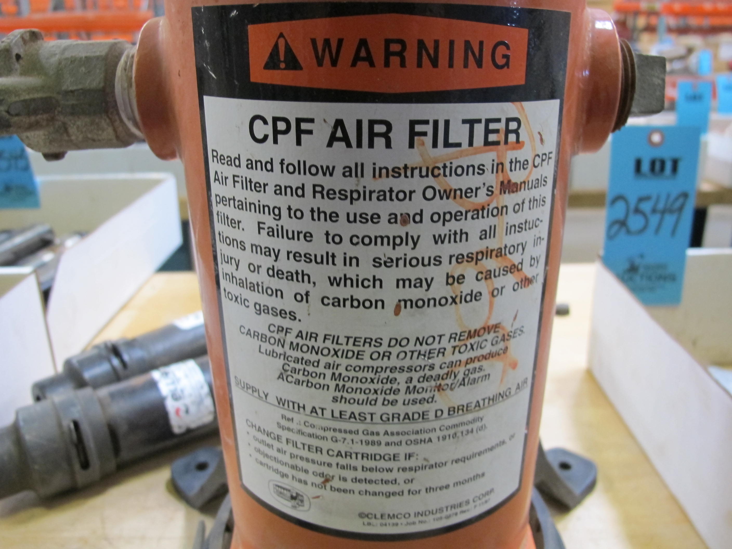 CLEMCO, CPF AIR FILTER-2552