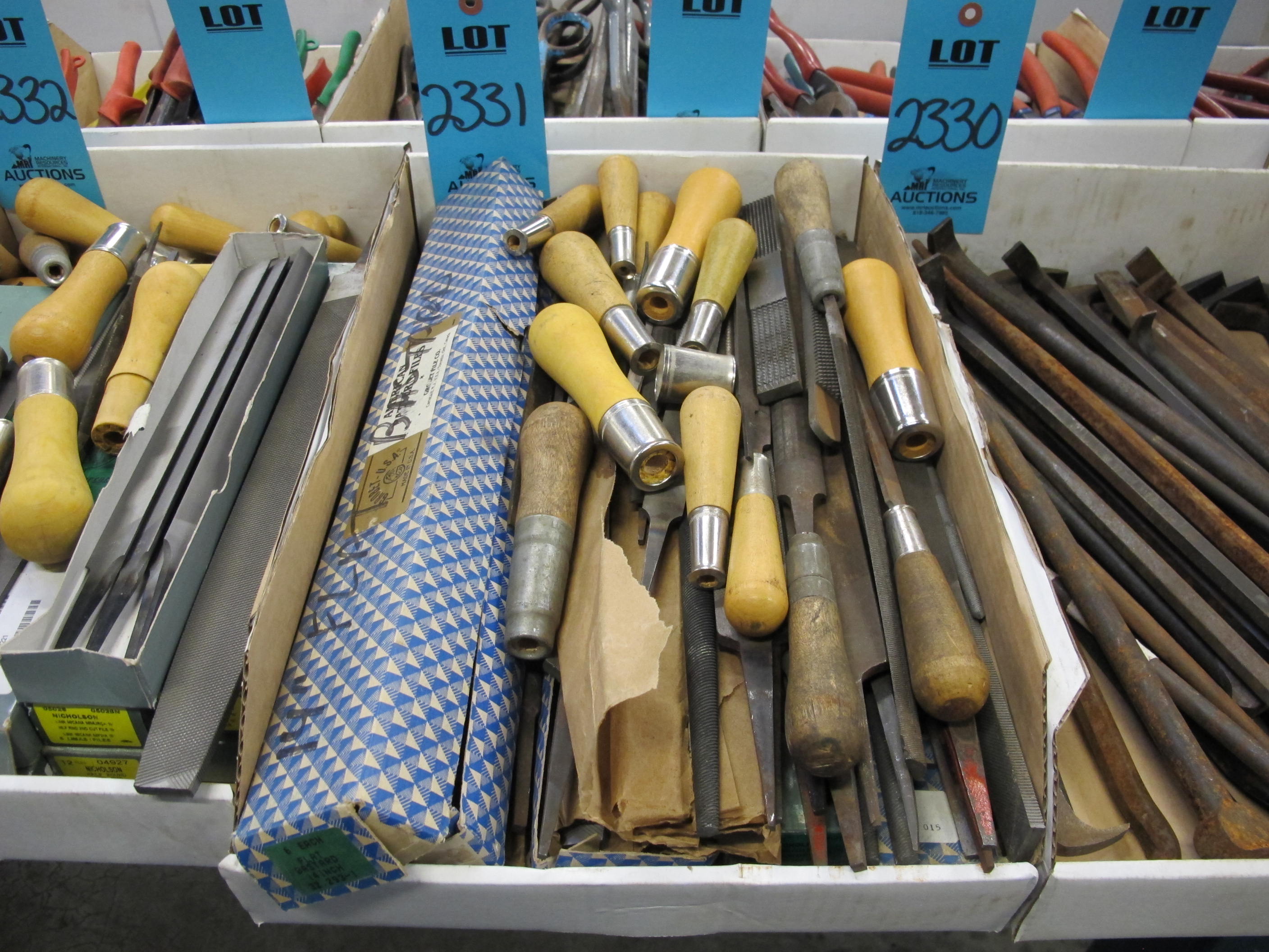 MISC. BASTARD, RAT TAIL, AND SQUARE FILES AND FILE HANDLES, ETC.-2331