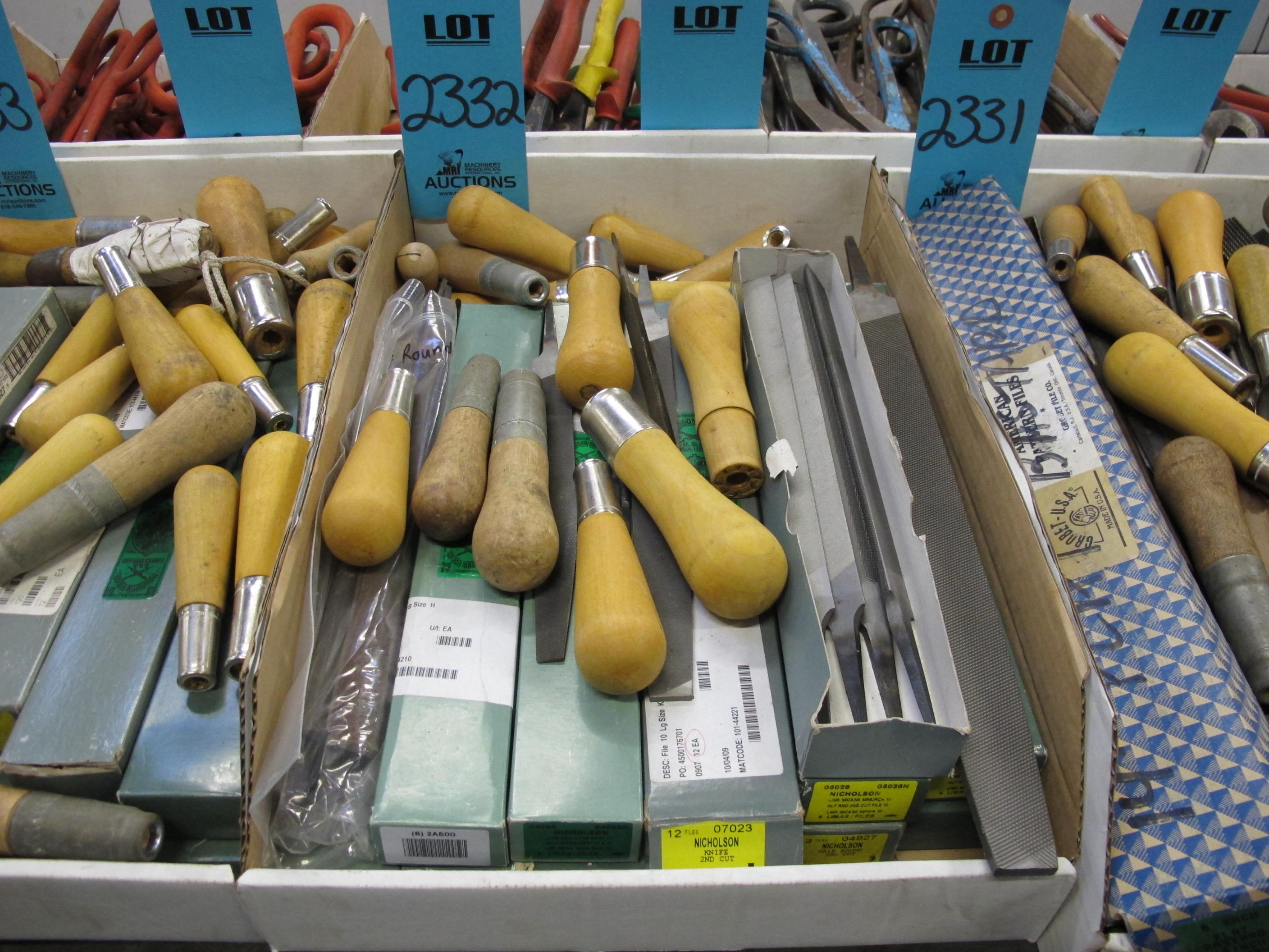 MISC. BASTARD, RAT TAIL, AND SQUARE FILES AND FILE HANDLES, ETC.-2332