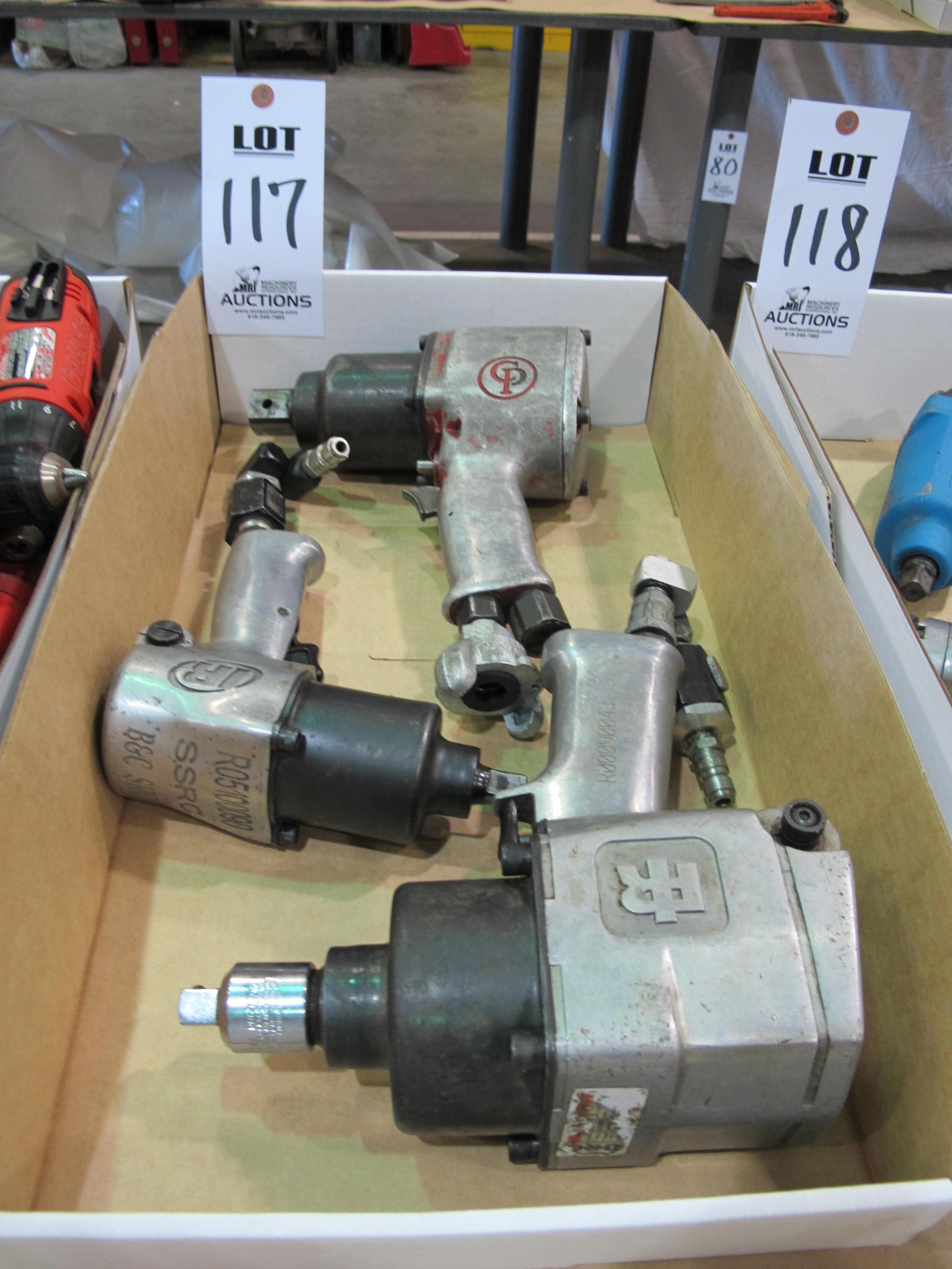 LOT (3) ASST'D PNEUMATIC IMPACT WRENCHES (T-10) LOADING & HANDLING FEE $10-117