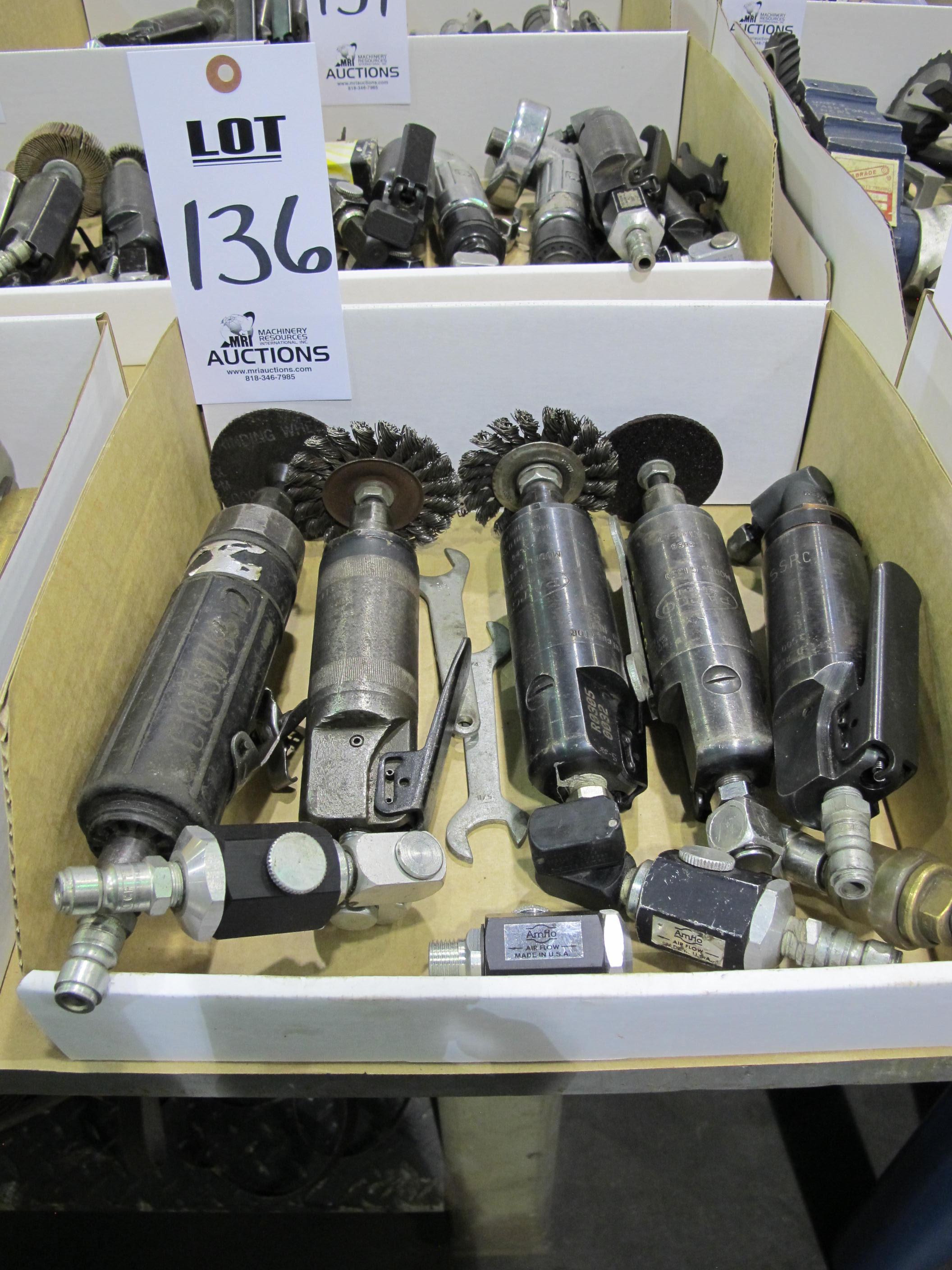 LOT (5) ASST'D PNEUMATIC DIE GRINDERS (T-10) LOADING & HANDLING FEE $10-136