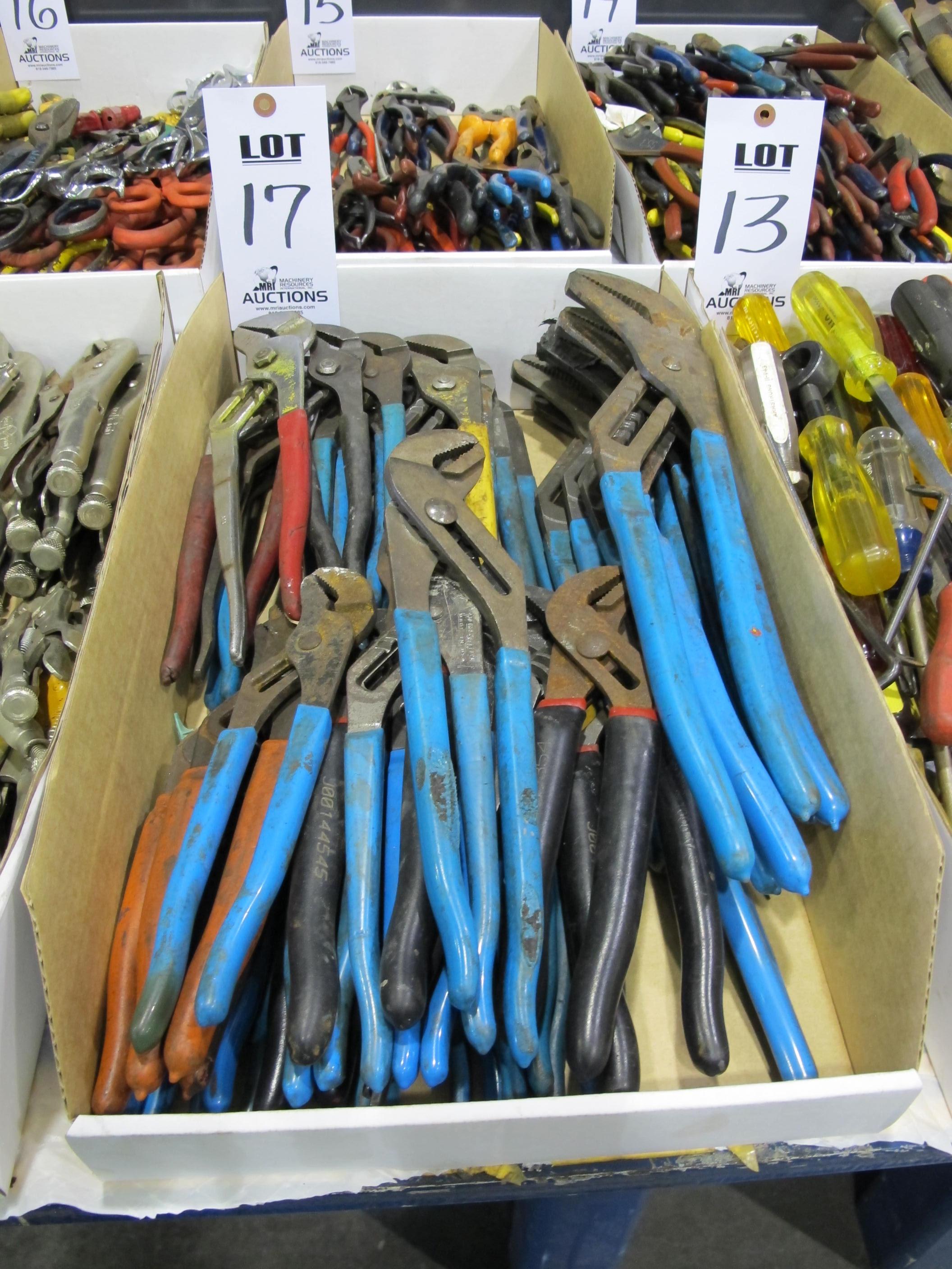 LOT ASST'D CHANNEL LOCKS & PLIERS (T-10) LOADING & HANDLING FEE $10-17