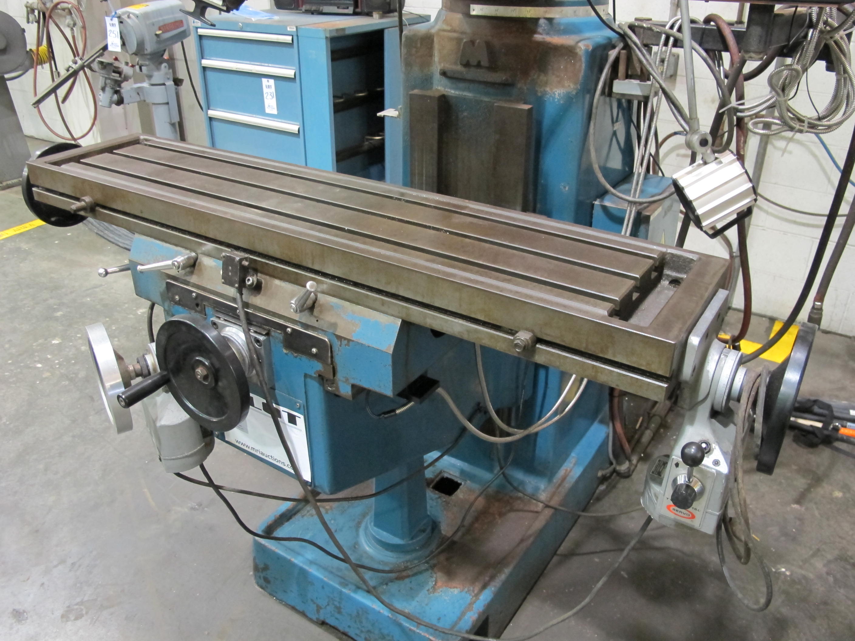 PROMILL MODEL AC-4KV VERTICAL MILL, 52"X11" TABLE, S/N 011399 (T-10) LOADING & HANDLING FEE $300-221