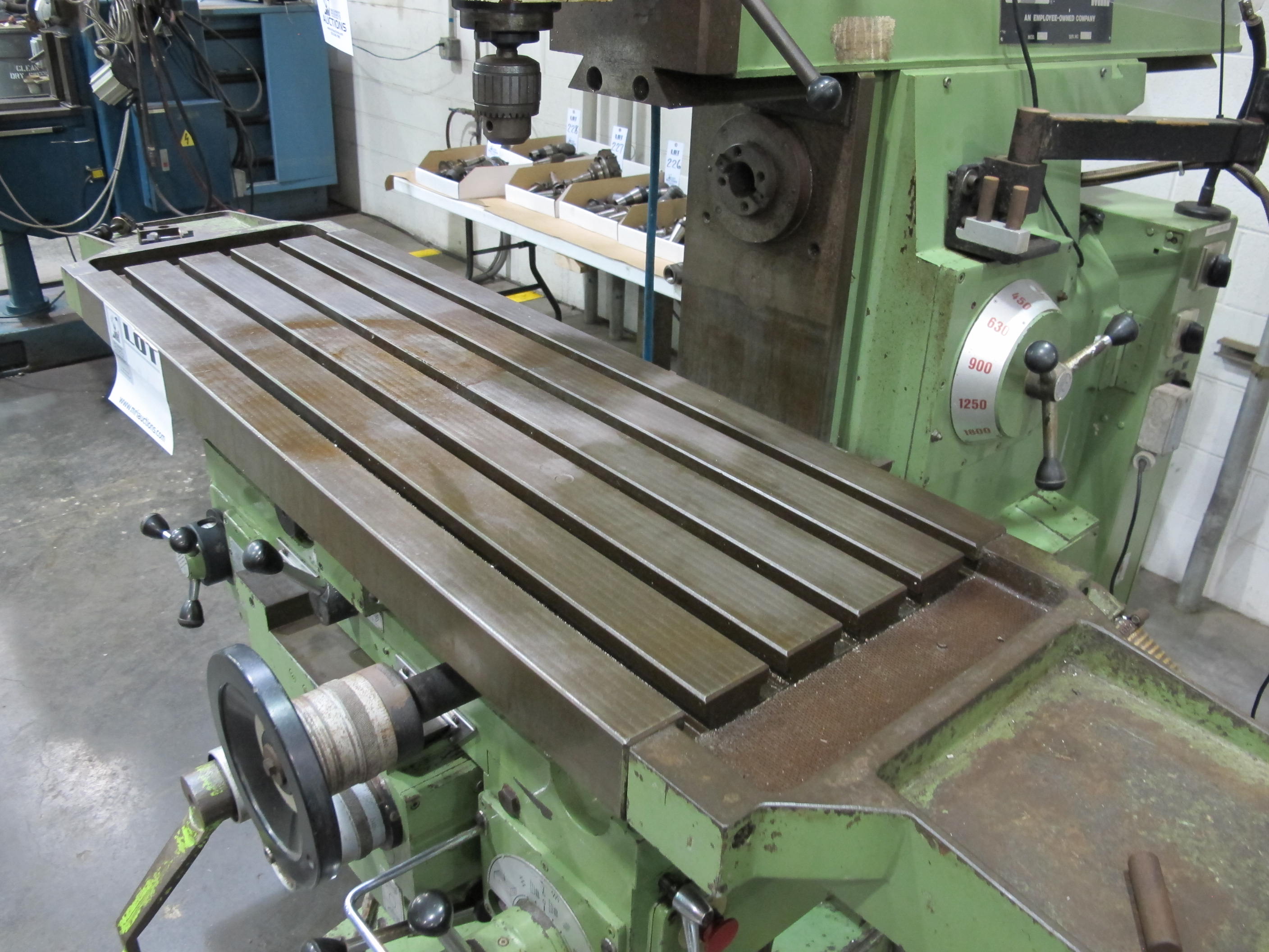 PROMILL MODEL AC-4KV VERTICAL MILL, 54"X17" TABLE, S/N 021506 (T-10) LOADING & HANDLING FEE $300-222