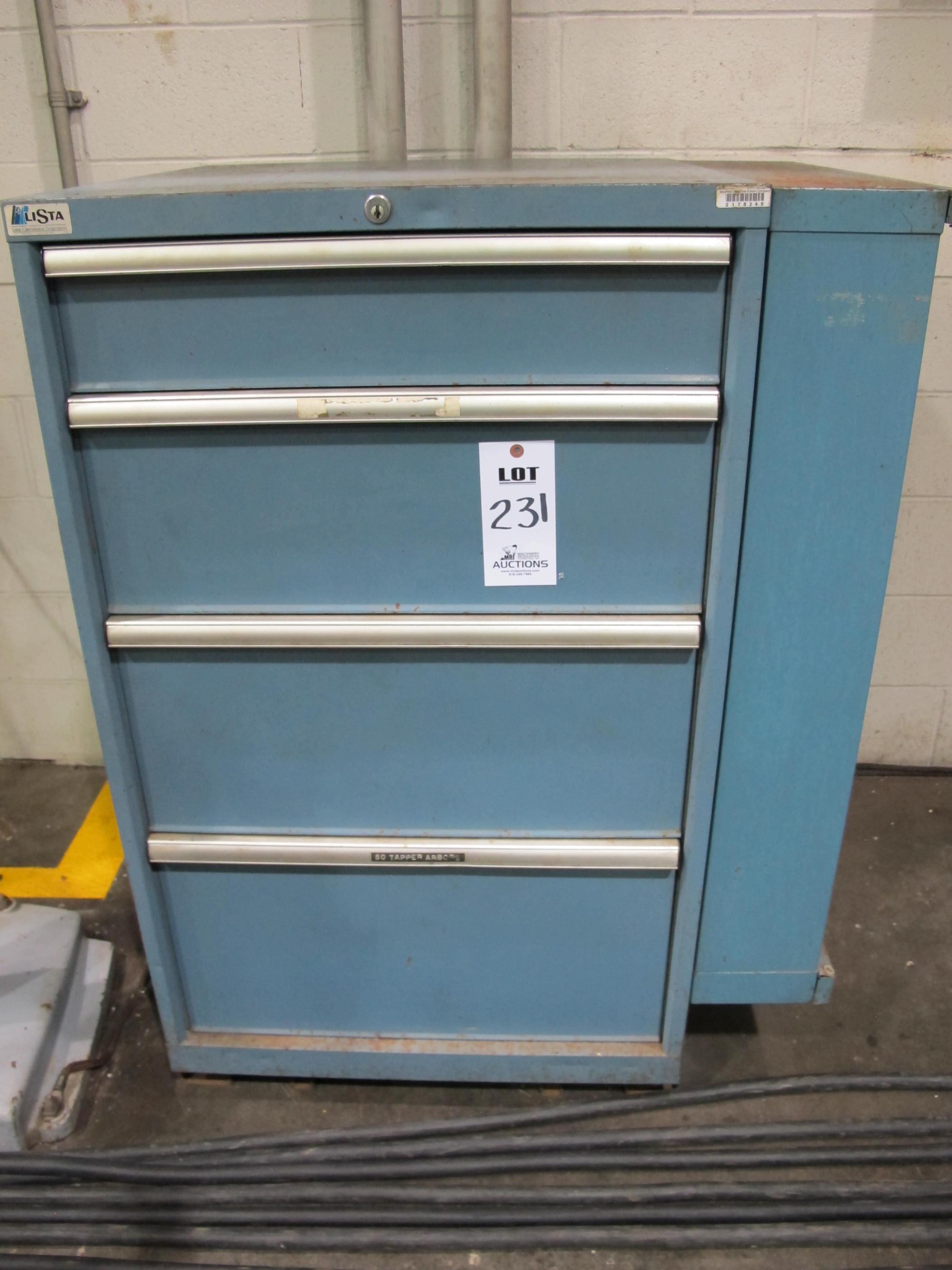 LISTA 4-DRAWER TOOL CABINET W/ CONTENTS (T-10) LOADING & HANDLING FEE $50-231