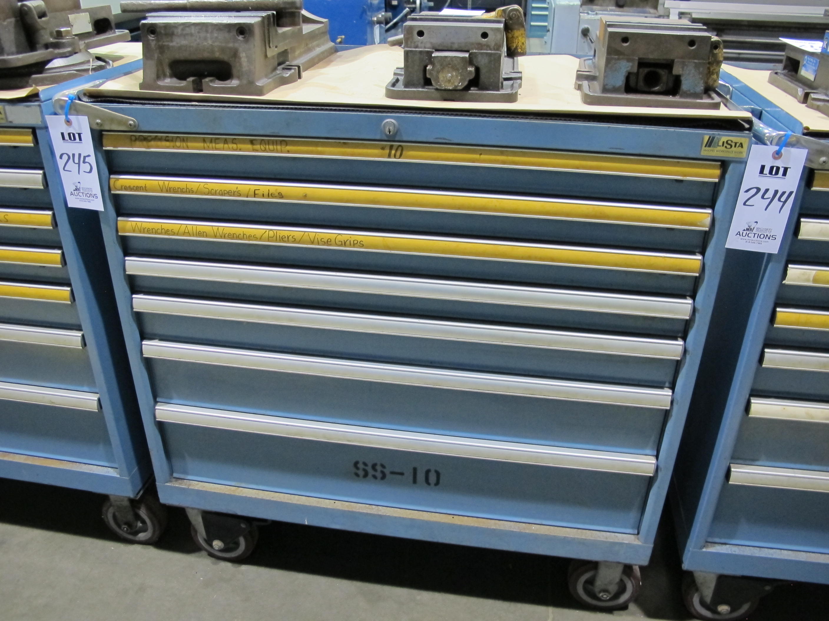 LISTA 7-DRAWER TOOL CABINET W/ CONTENTS (T-10) LOADING & HANDLING FEE $50-245
