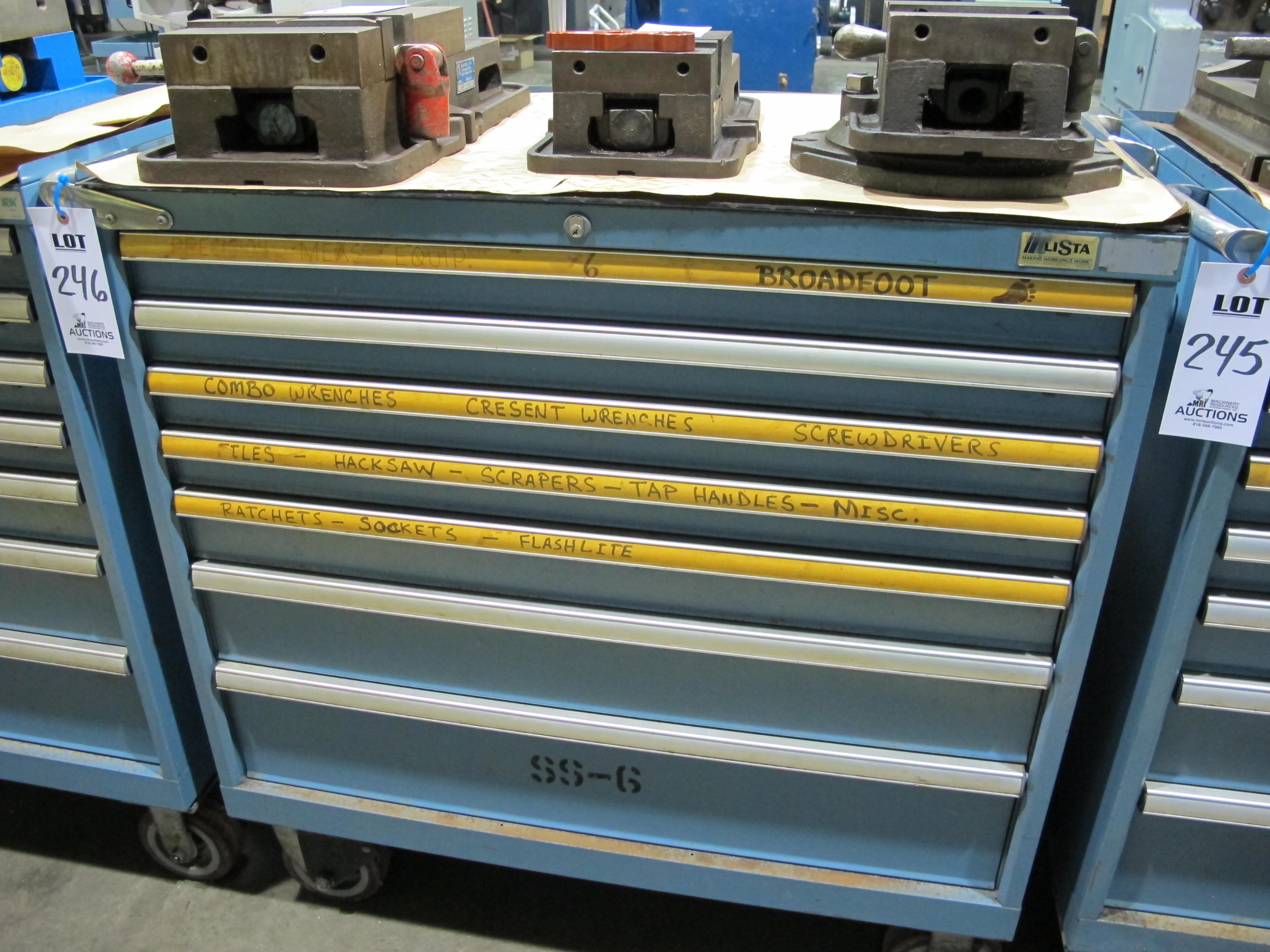 LISTA 7-DRAWER TOOL CABINET W/ CONTENTS (T-10) LOADING & HANDLING FEE $50-246
