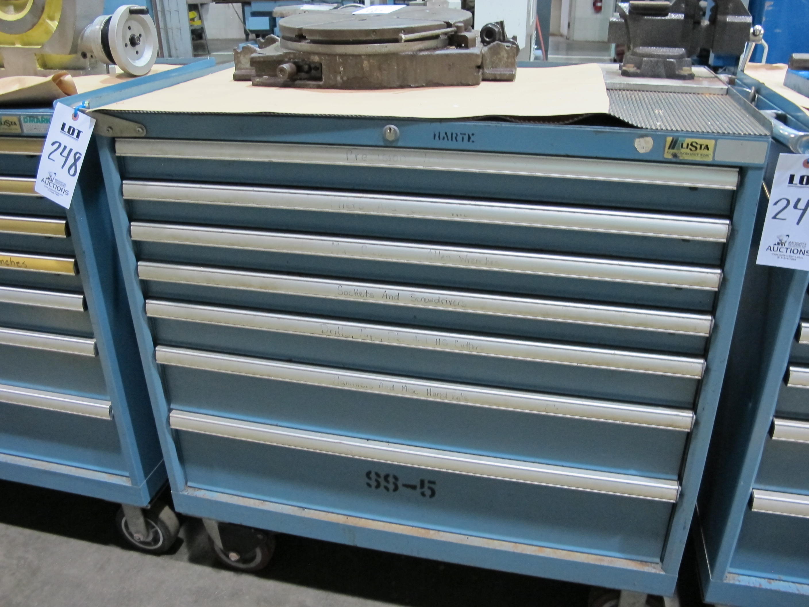 LISTA 7-DRAWER TOOL CABINET W/ CONTENTS (T-10) LOADING & HANDLING FEE $50-248