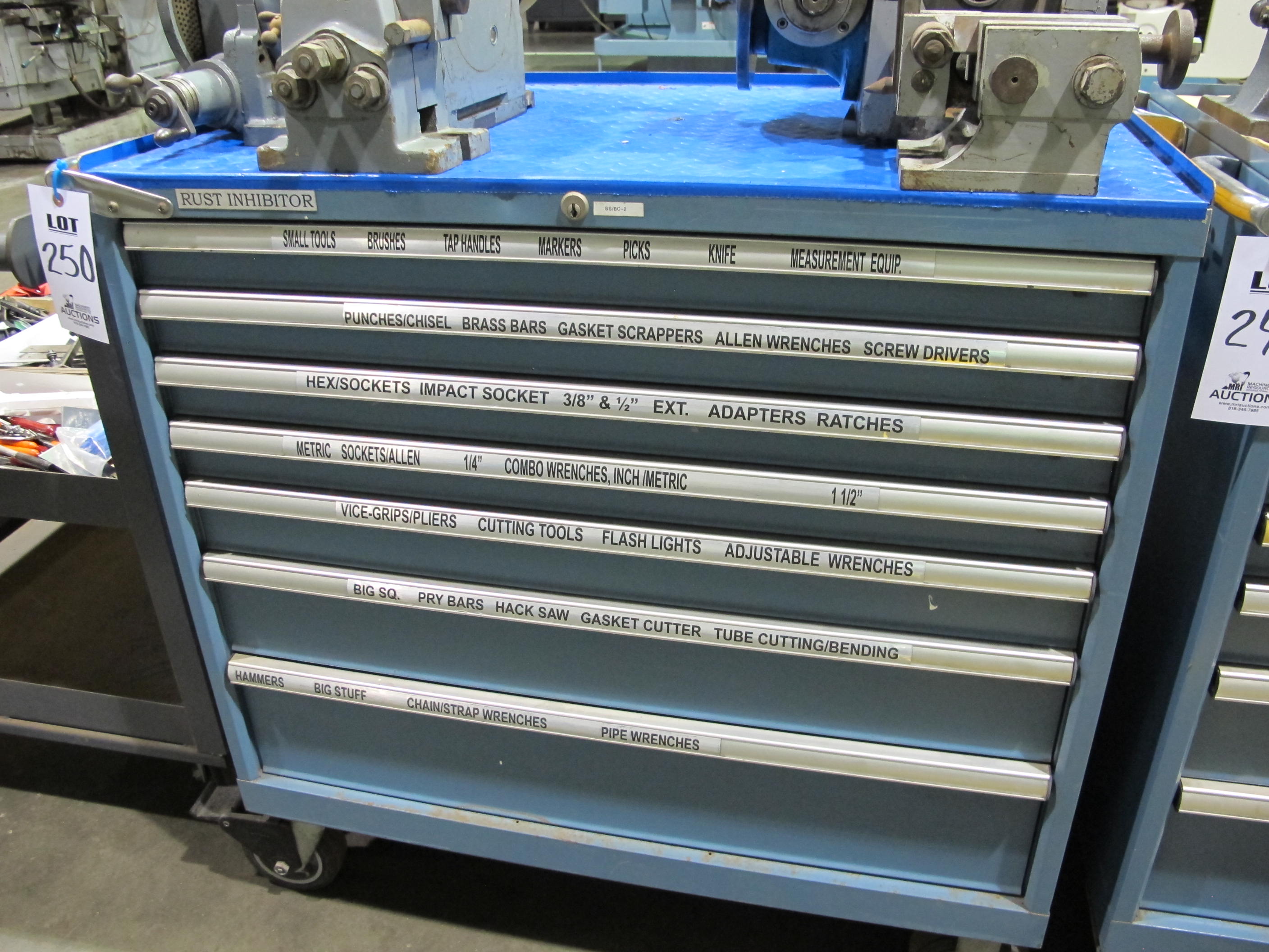 LISTA 7-DRAWER TOOL CABINET W/ CONTENTS (T-10) LOADING & HANDLING FEE $50-250