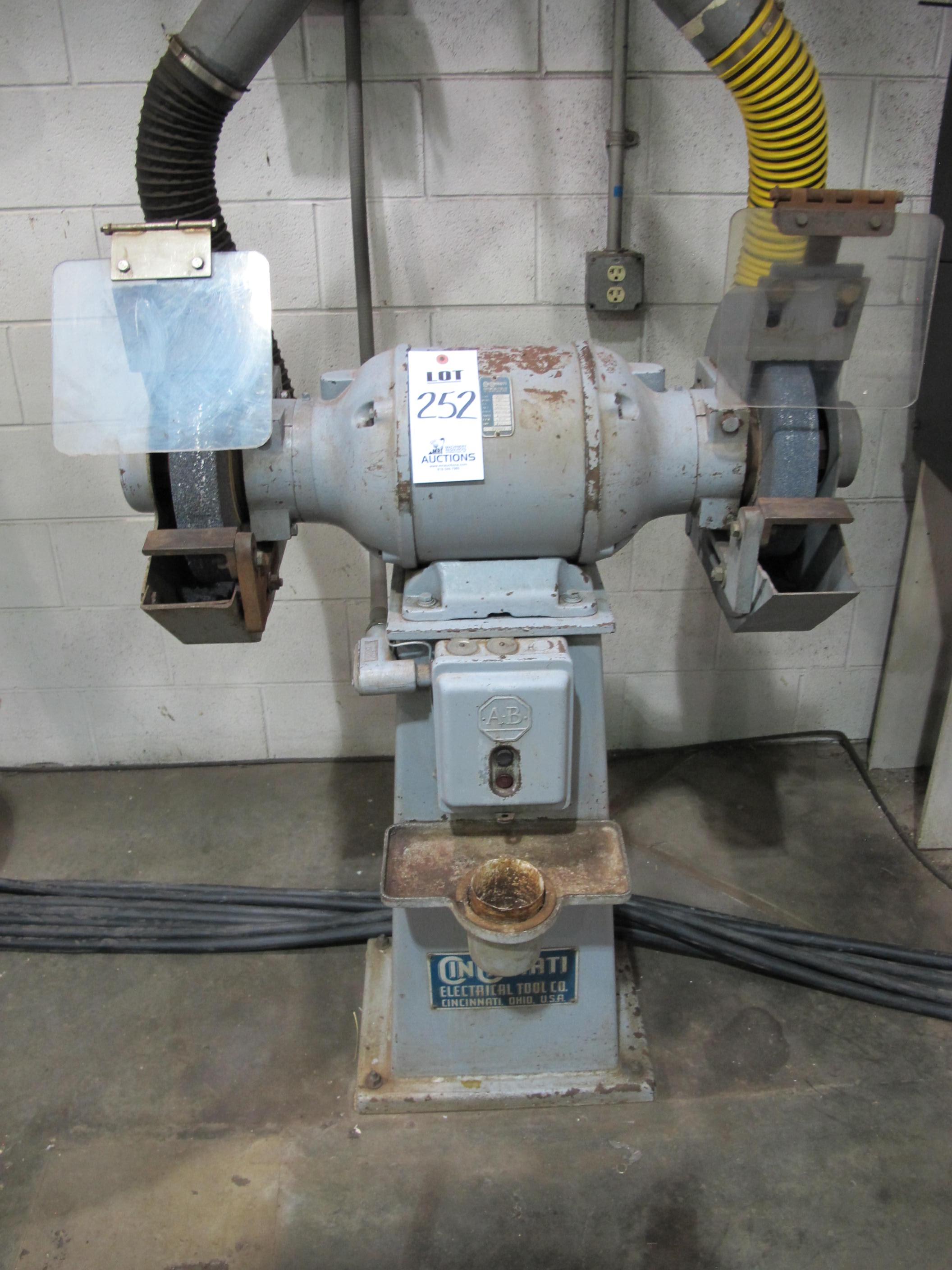CINCINNATI MODEL 103 DOUBLE END GRINDER S/N 236349 (T-10) LOADING & HANDLING FEE $50-252