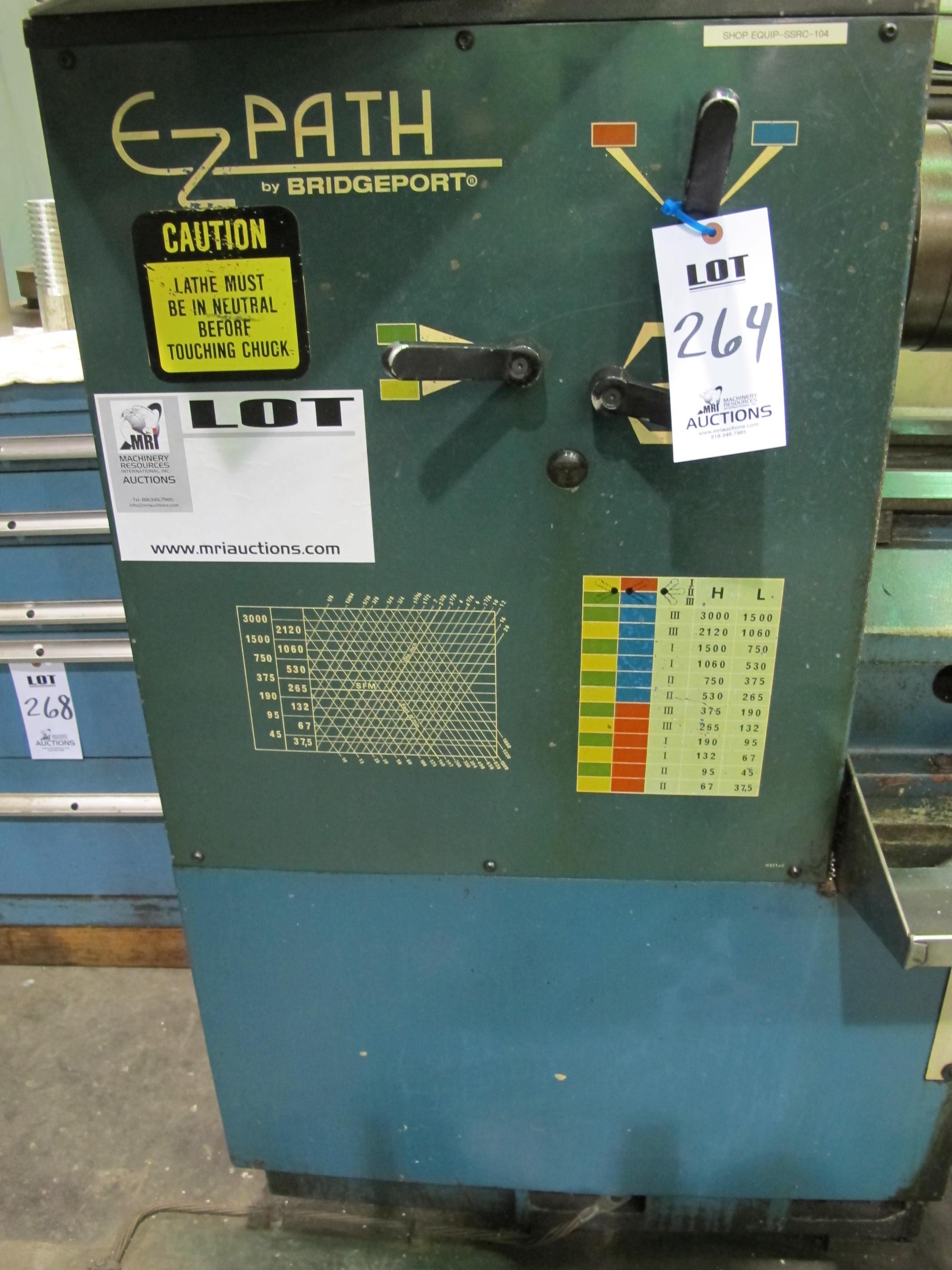 BRIDGEPORT ROMI EZ PATH CNC FLAT BED LATHE, 17" X 40" CC, 4000 RPM, 2" SPINDLE BORE, EZ PATH-S CNC CONTROL, S/N 40500 (T-10) LOADING & HANDLING FEE $300-264