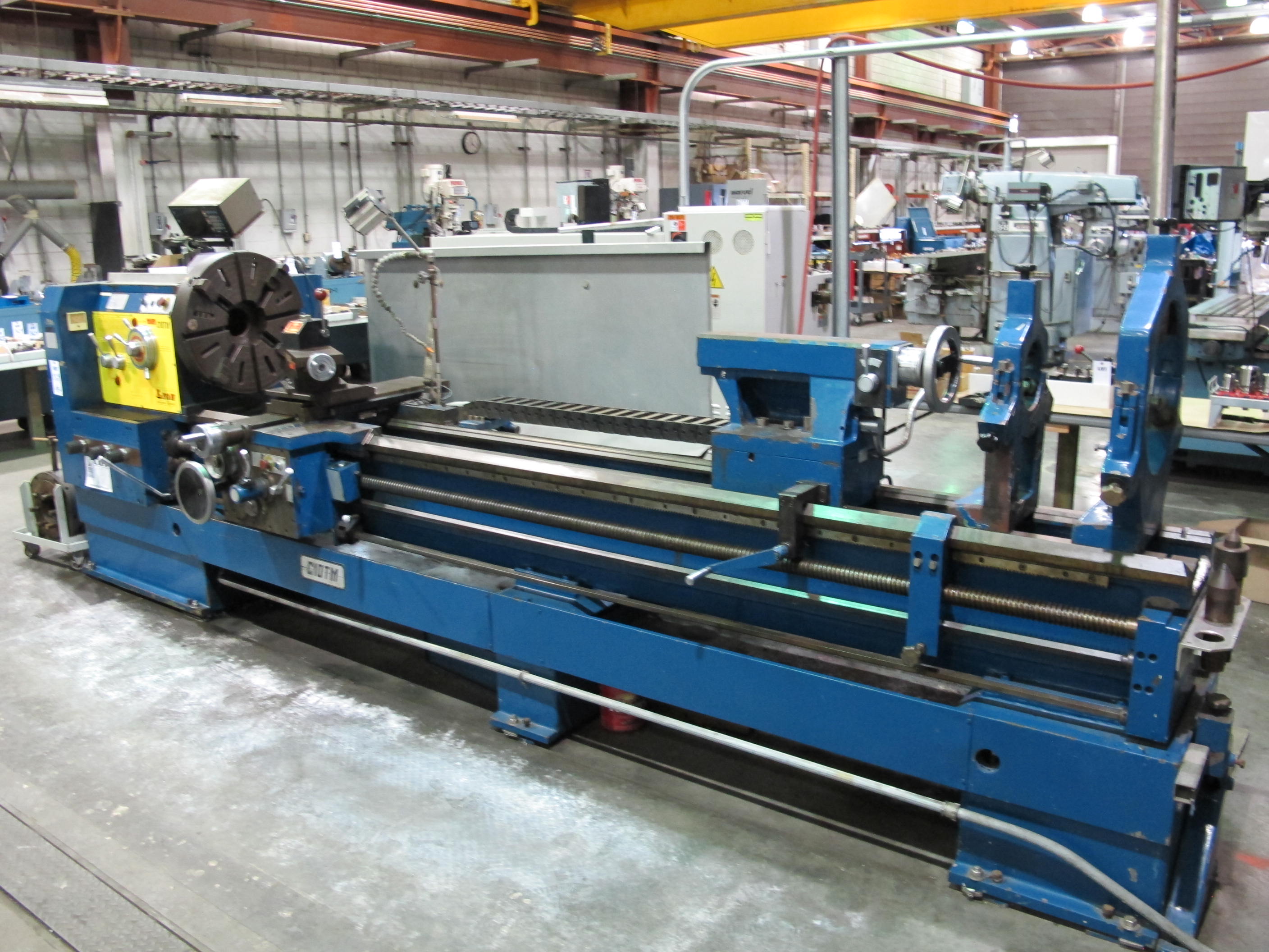 LION C-10TM ENGINE LATHE, GAP BED, 28Ó X 84Ó, 37Ó SWING IN GAP, 19-1/2Ó SWING OVER CROSS SLIDE, 20Ó- 4 JAW INDEPENDENT CHUCK, 15Ó- 3 JAW CHUCK, 4Ó HOLE THRU, 22.4-1120 RPM, TAILSTOCK, (2) STEADY RESTS, S/N 42941 (T-10) LOADING & HANDLING FEE $750-269