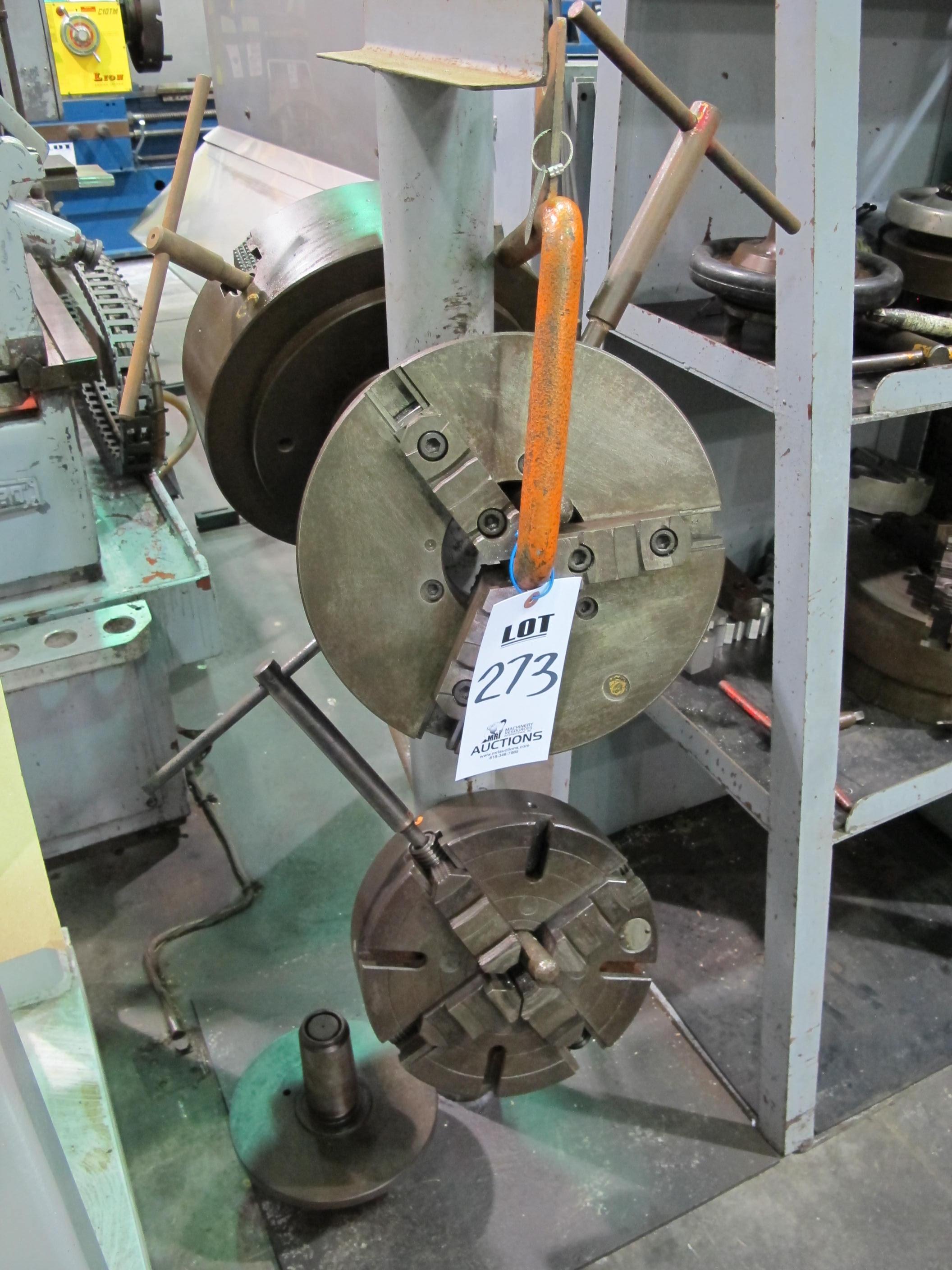 LOT (3) ASST'D JAW CHUCKS (T-10) LOADING & HANDLING FEE $50-273